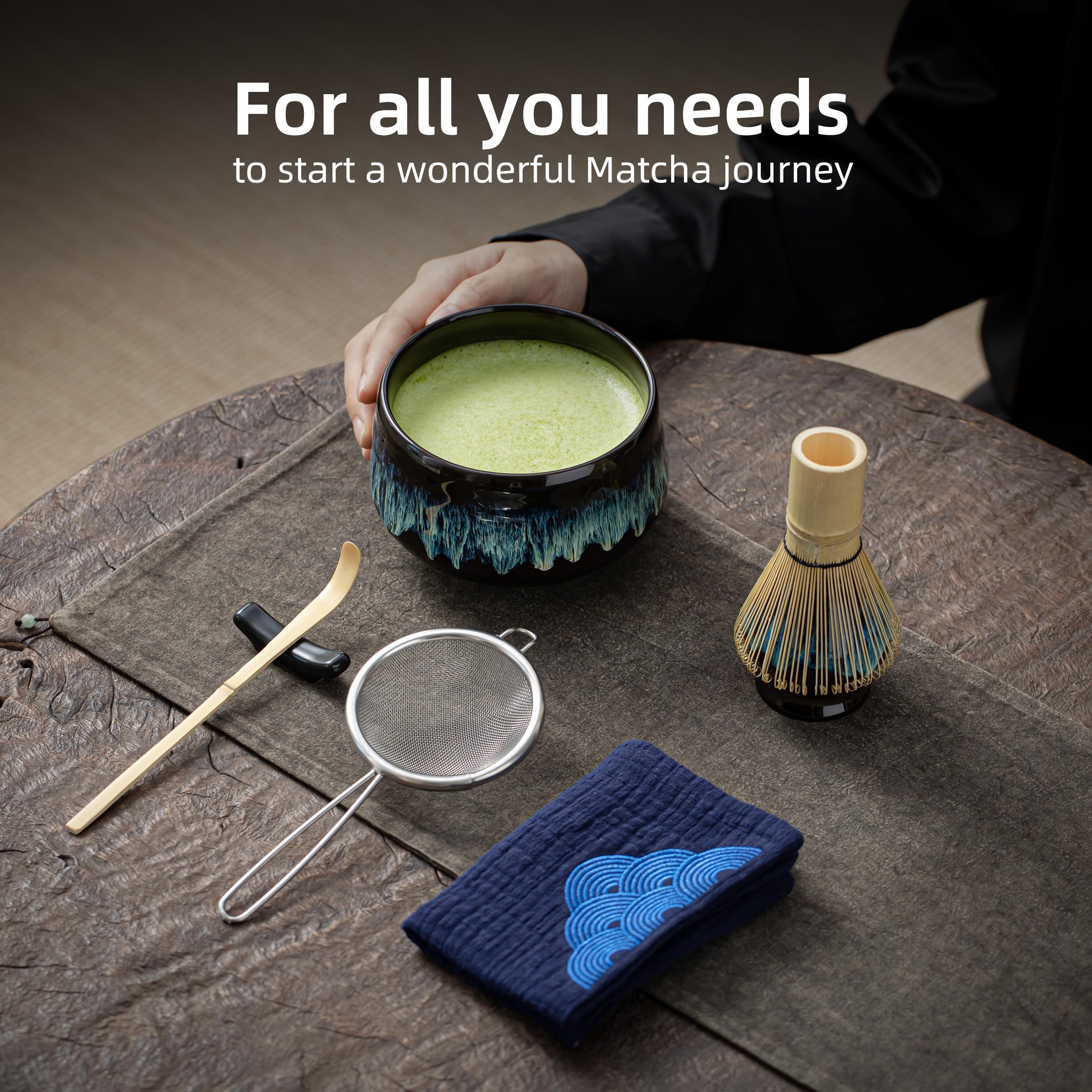 Foto 6 pulgar | Set De Batidores Para Matcha Teanagoo, 7 Unidades, Con Cuenco De Cerámica, 510 Ml - Venta Internacional.