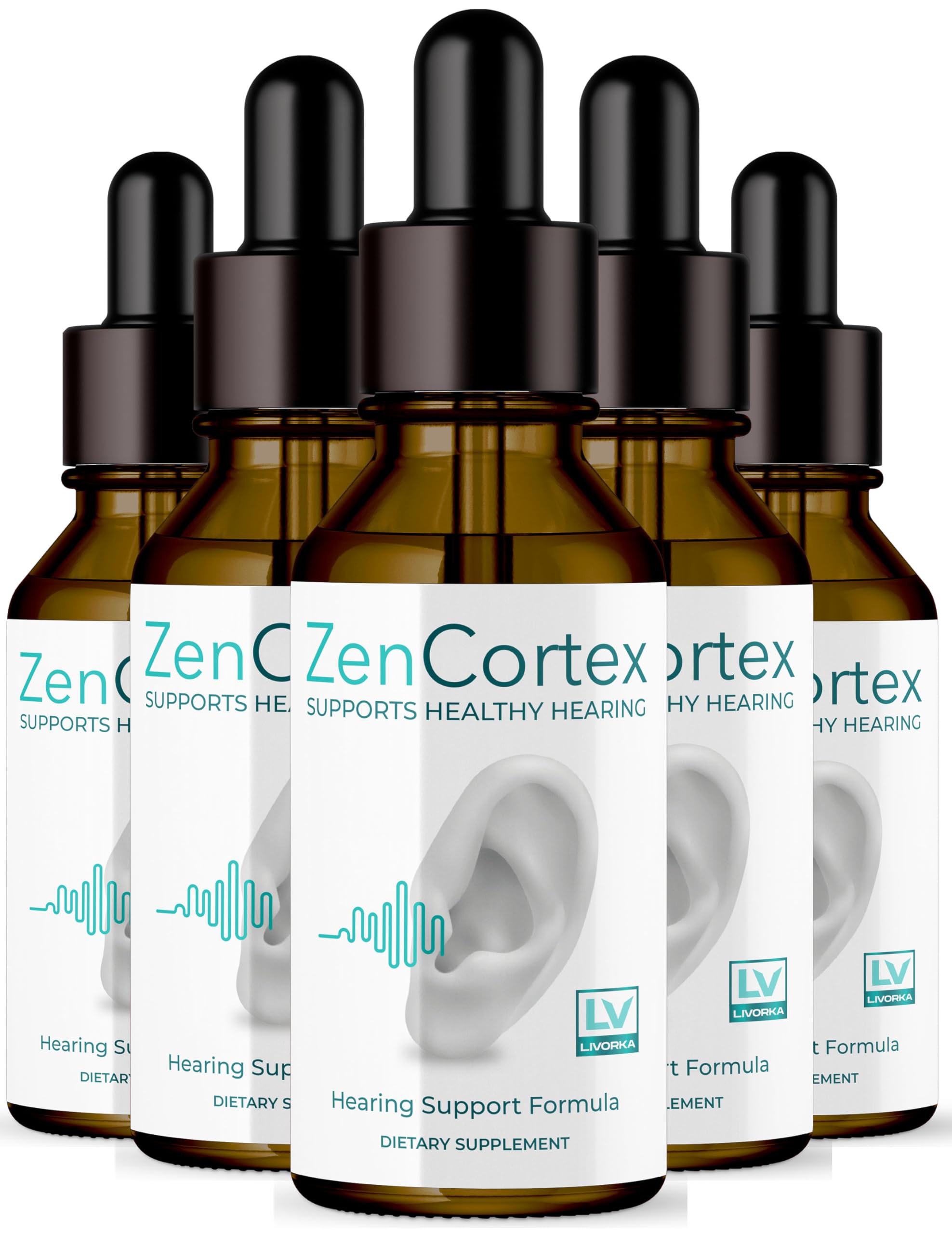 Foto 2 pulgar | Drops Zencortex Zen Cortex, 5 Botellas, 150 Días, Para Apoyar La Audición - Venta Internacional.