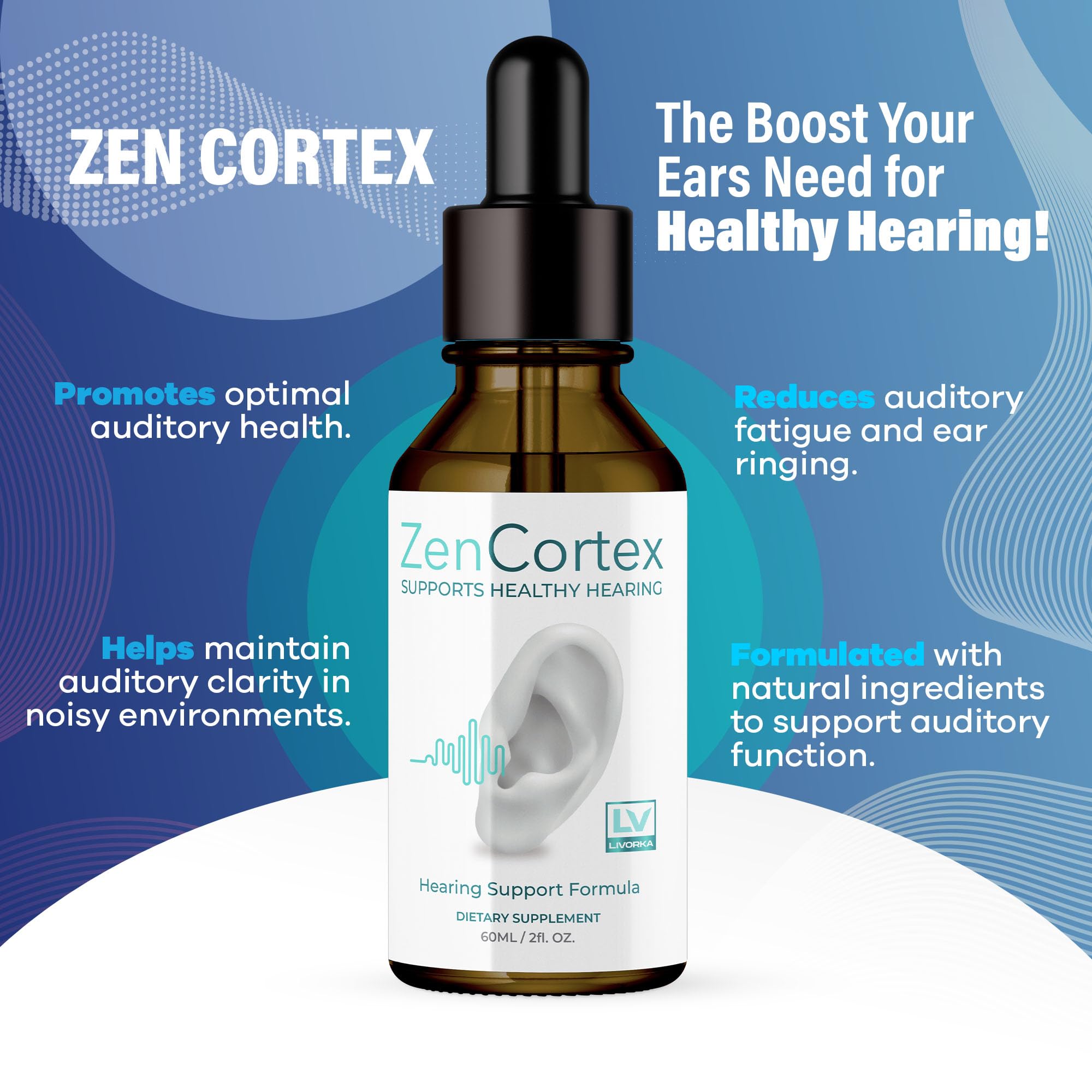 Foto 6 pulgar | Drops Zencortex Zen Cortex, 5 Botellas, 150 Días, Para Apoyar La Audición - Venta Internacional.