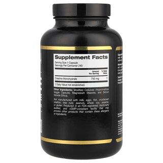 Foto 2 | Suplemento California Gold Nutrition Sport Creatina 750 Mg - Venta Internacional.