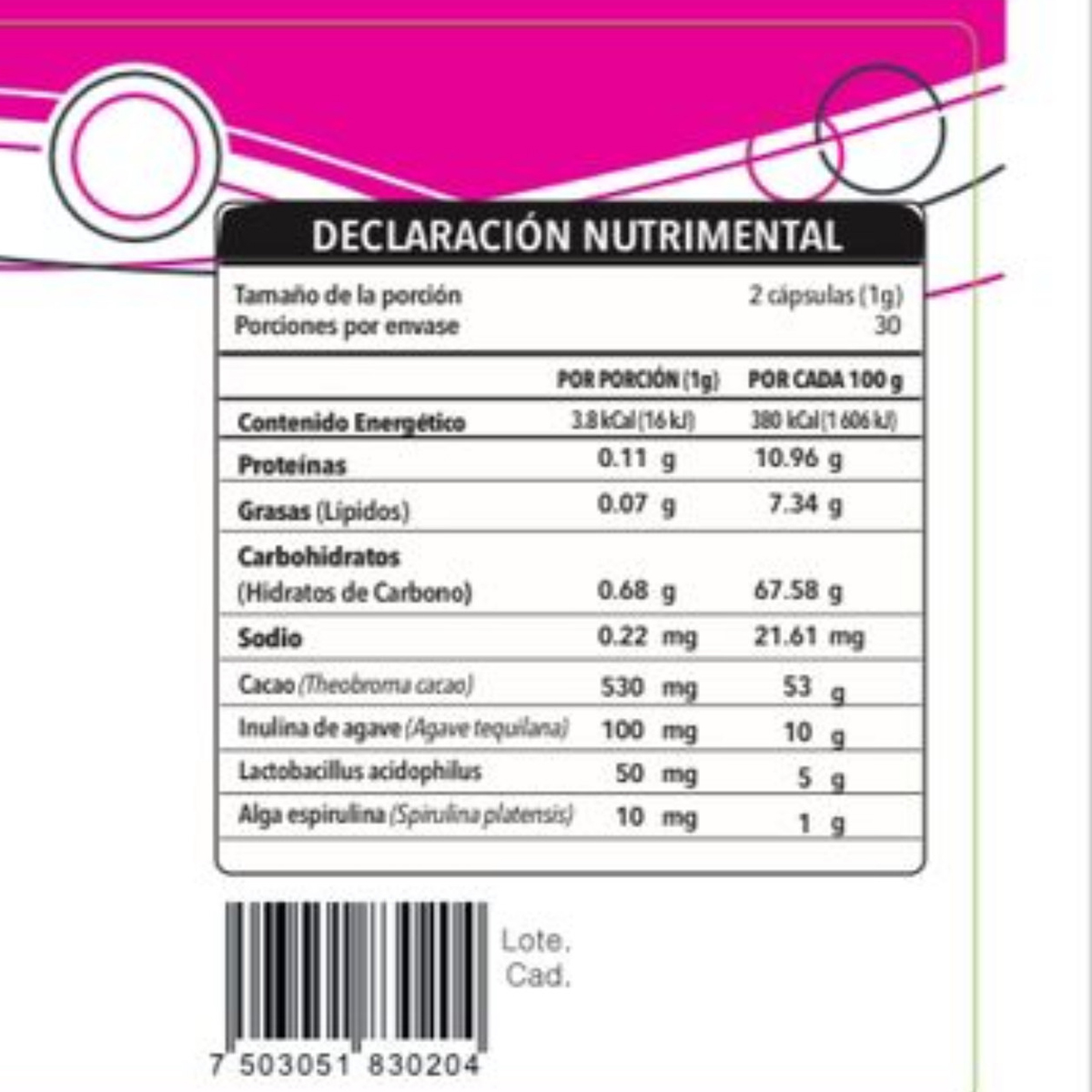 Foto 6 pulgar | Probióticos Espirulina Energeios 3 Frascos de 60 Cápsulas C/U