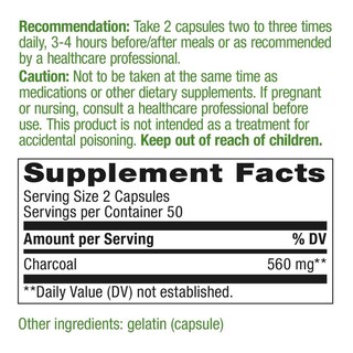 Foto 3 | Suplemento De Carbón Activado Nature's Way 280 Mg 100 Cápsulas X4 - Venta Internacional.