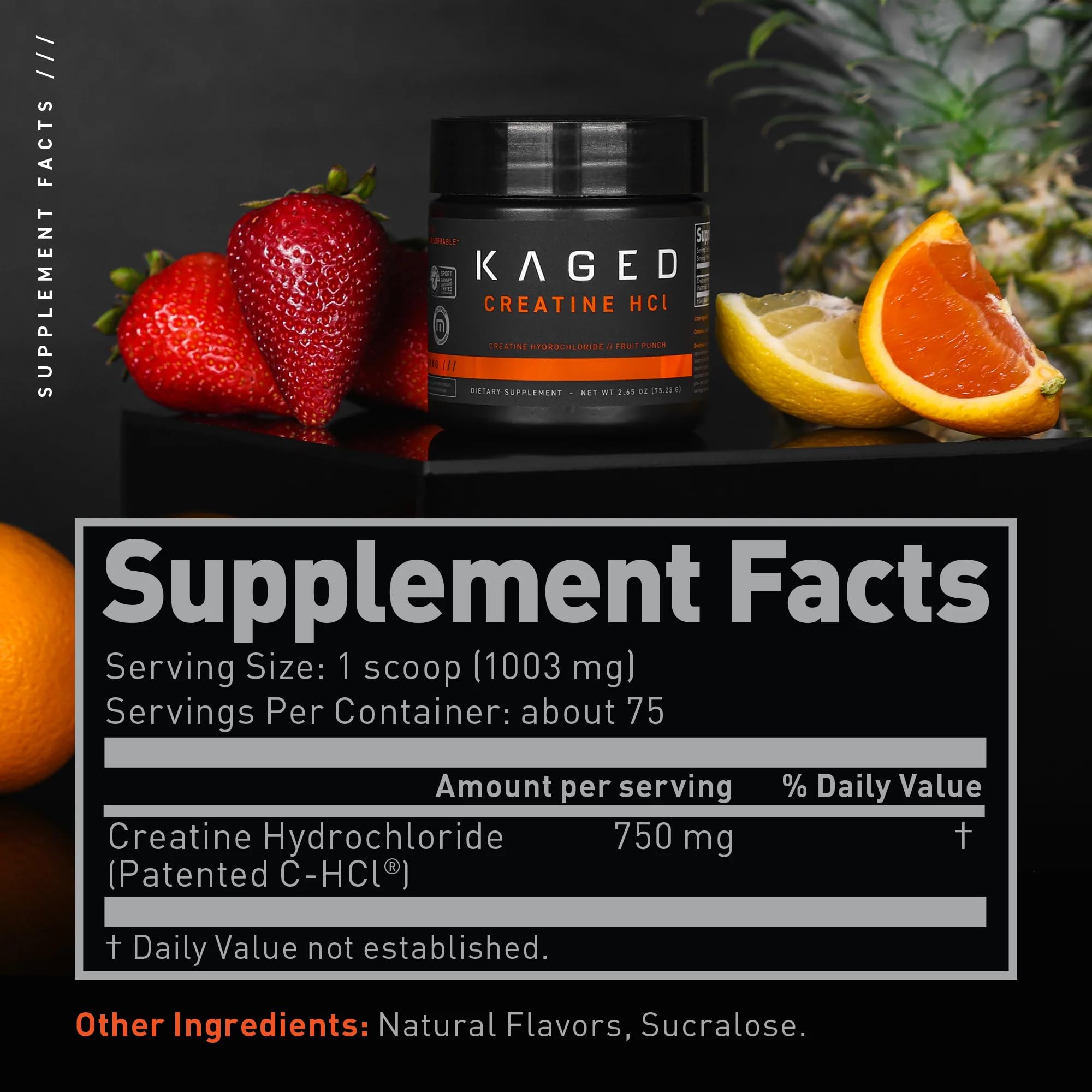Foto 3 pulgar | Suplemento Kaged Creatina Hcl En Polvo Para Ponche De Frutas, 75 Porciones - Venta Internacional.