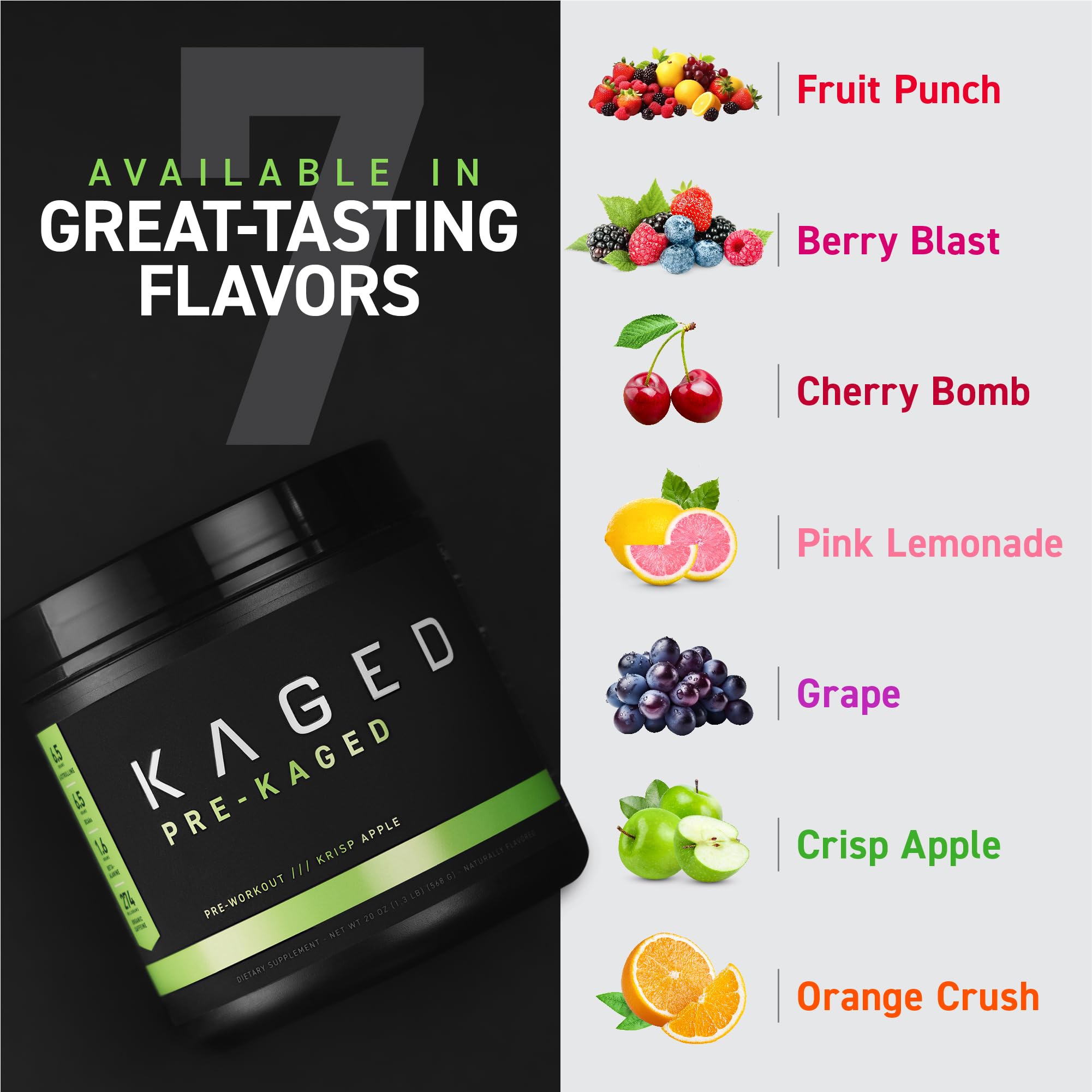 Foto 5 | Polvo Para Antes Del Entrenamiento, Sabor A Ponche De Frutas Kaged Original, 600 G - Venta Internacional.