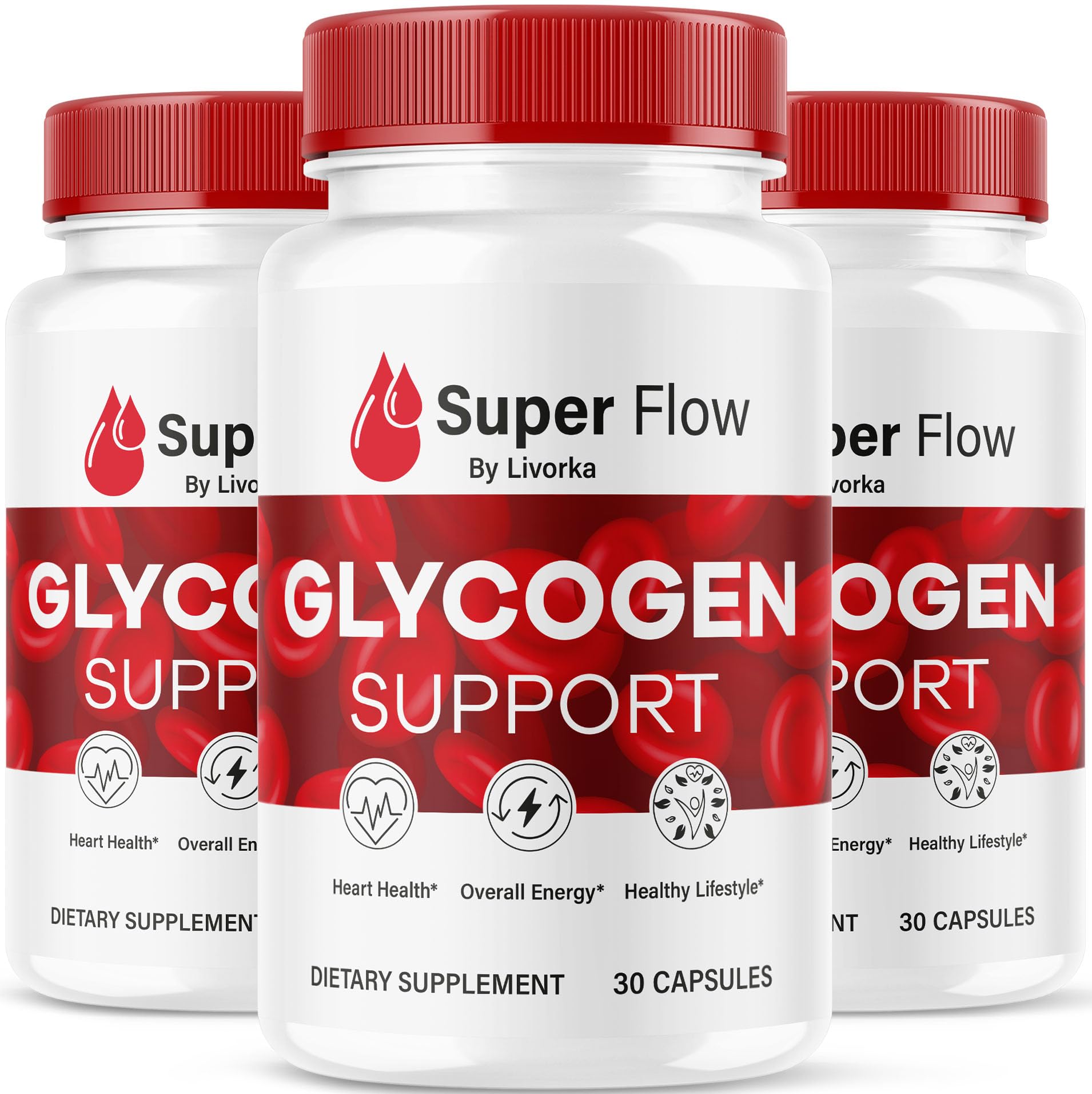 Foto 2 pulgar | Super Flow Glucogen Support 90 Cápsulas Durante 3 Meses (paquete De 3) - Venta Internacional.