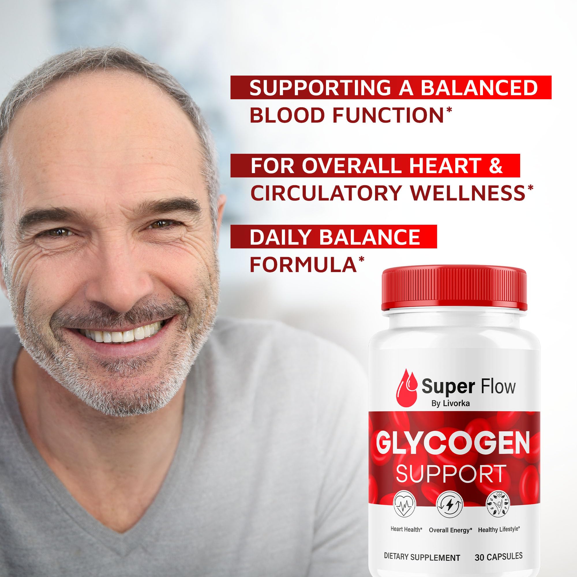 Foto 3 pulgar | Super Flow Glucogen Support 90 Cápsulas Durante 3 Meses (paquete De 3) - Venta Internacional.