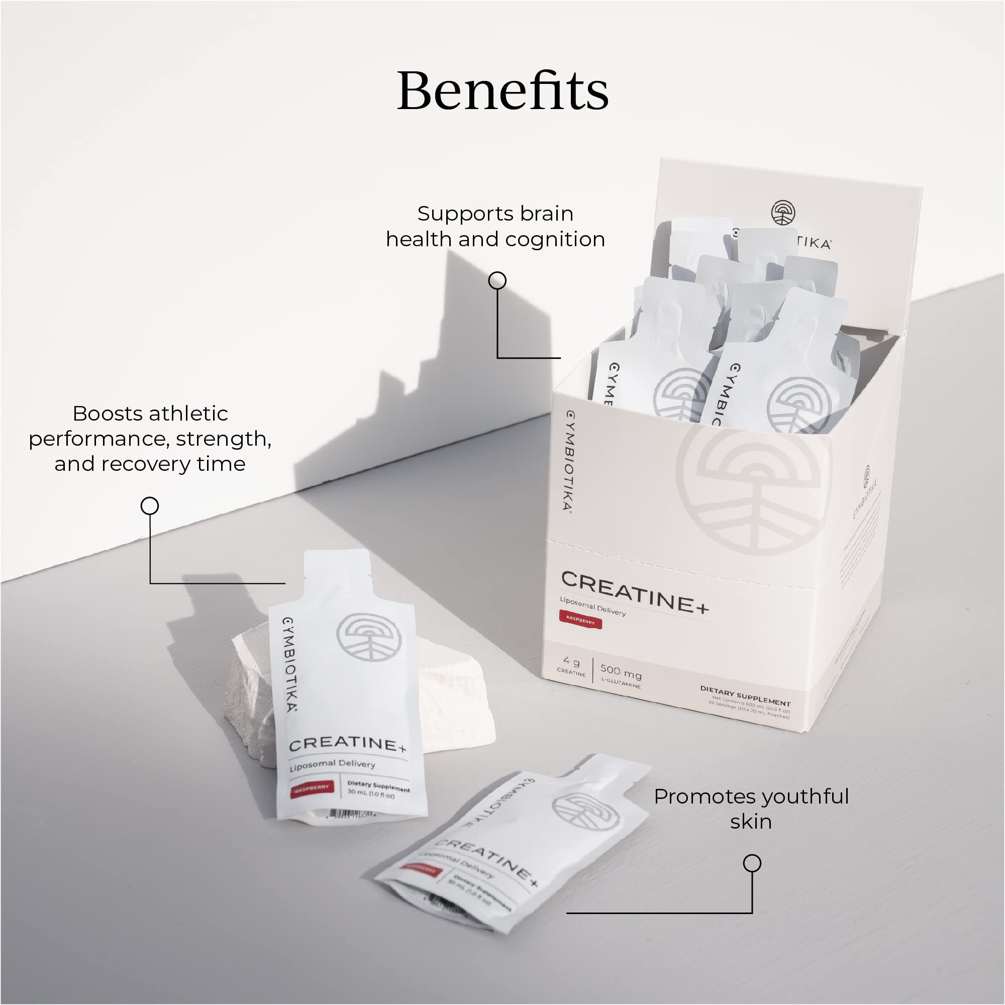Foto 3 pulgar | Suplemento Cymbiotika Creatine+ Con Creatina Y Glutamina 30 Ml X20 - Venta Internacional.