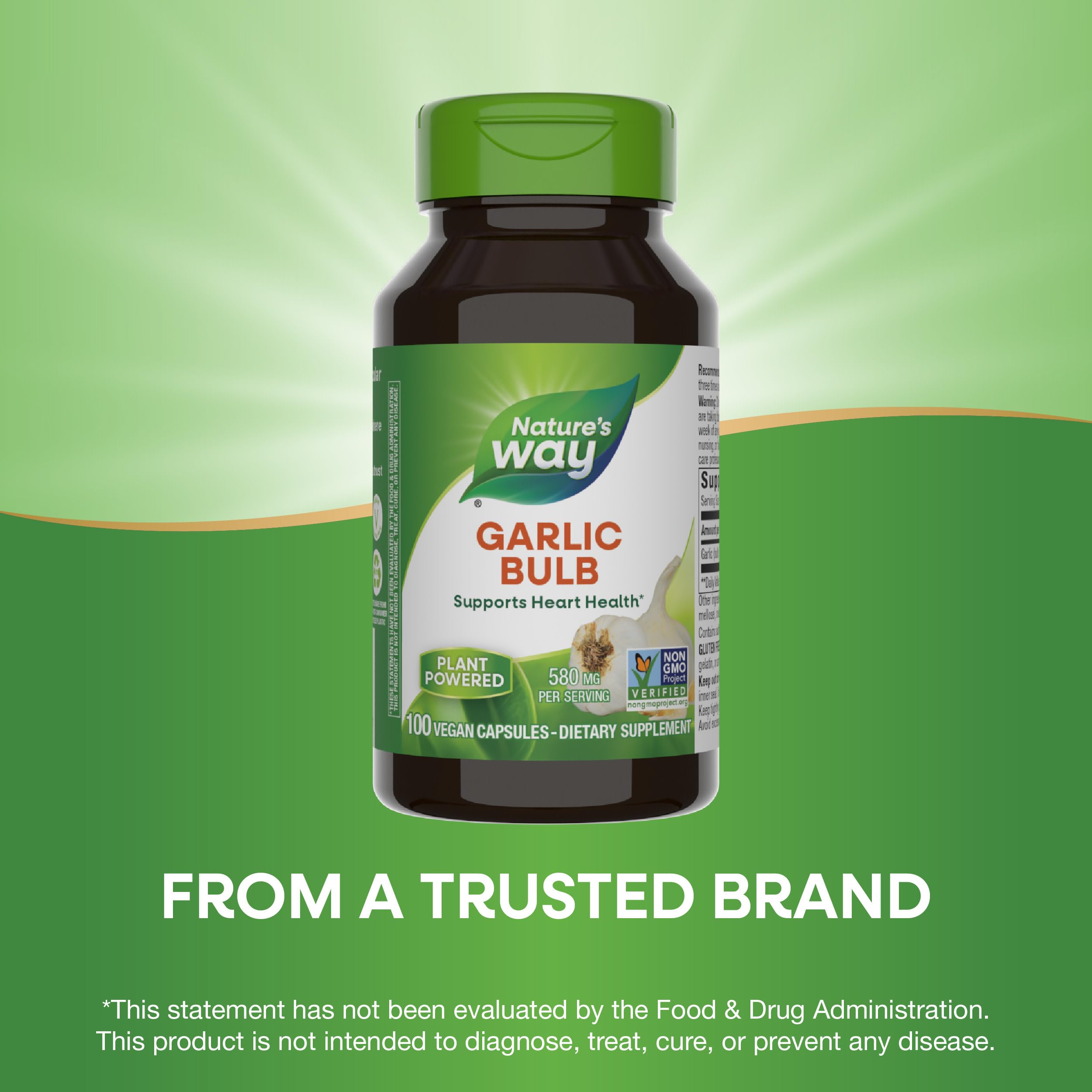 Foto 5 pulgar | Suplemento Nature's Way Garlic Bulb 580 Mg 100 Cápsulas - Venta Internacional.