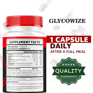 Foto 3 | Suplemento Optimizador De Sangre Glycowize (paquete De 2) 60 Cápsulas - Venta Internacional.