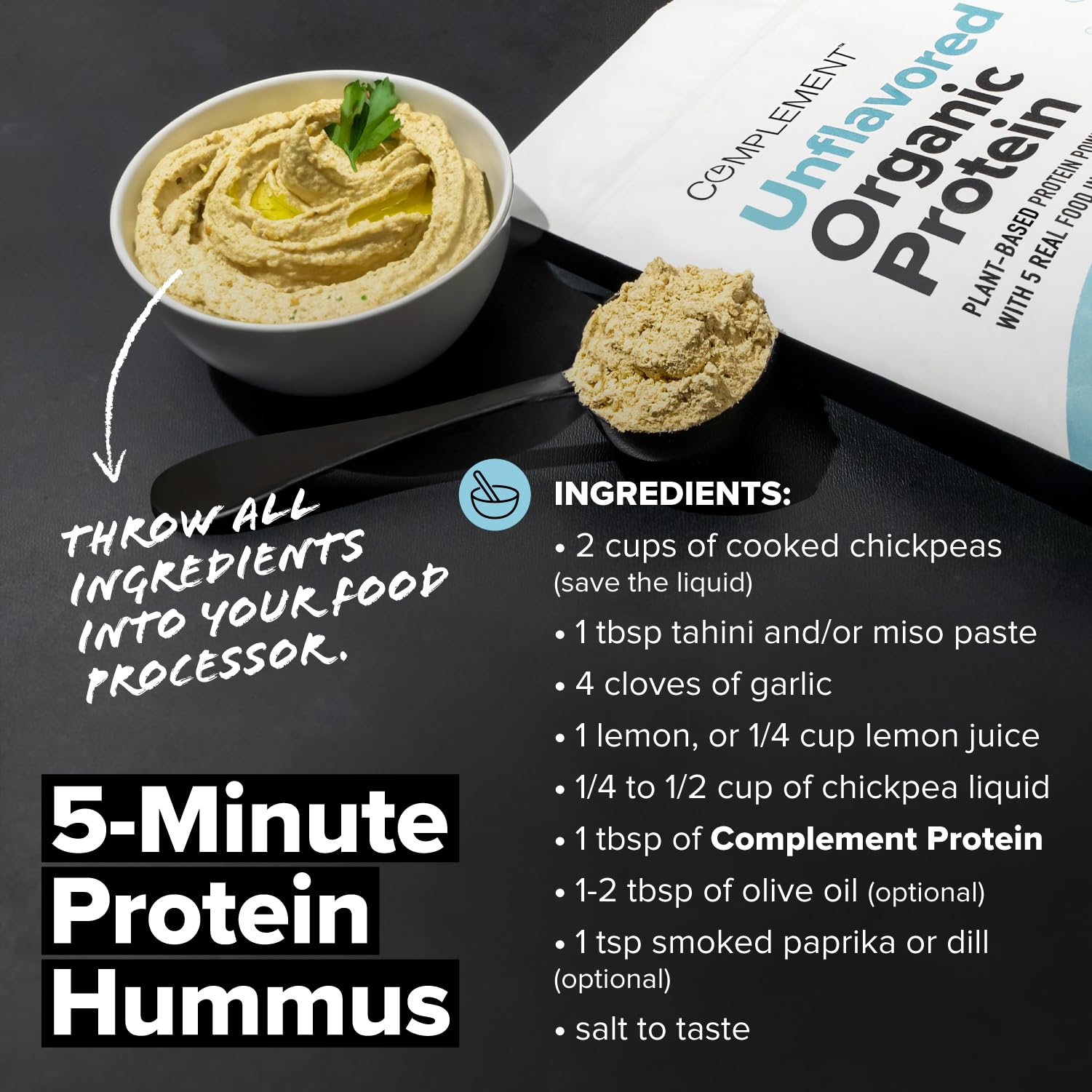 Foto 5 pulgar | Complemento De Proteína En Polvo Orgánico Sin Sabor, Vegano, 450 G - Venta Internacional.