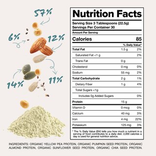 Foto 5 | Complemento De Proteína En Polvo Orgánico Sin Sabor, Vegano, 450 G - Venta Internacional.