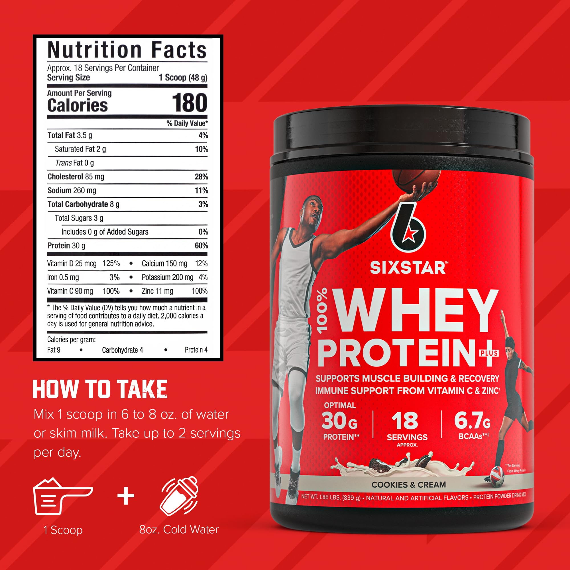 Foto 6 pulgar | Proteína En Polvo Six Star Whey Plus, Galletas Y Crema 816 G - Venta Internacional.