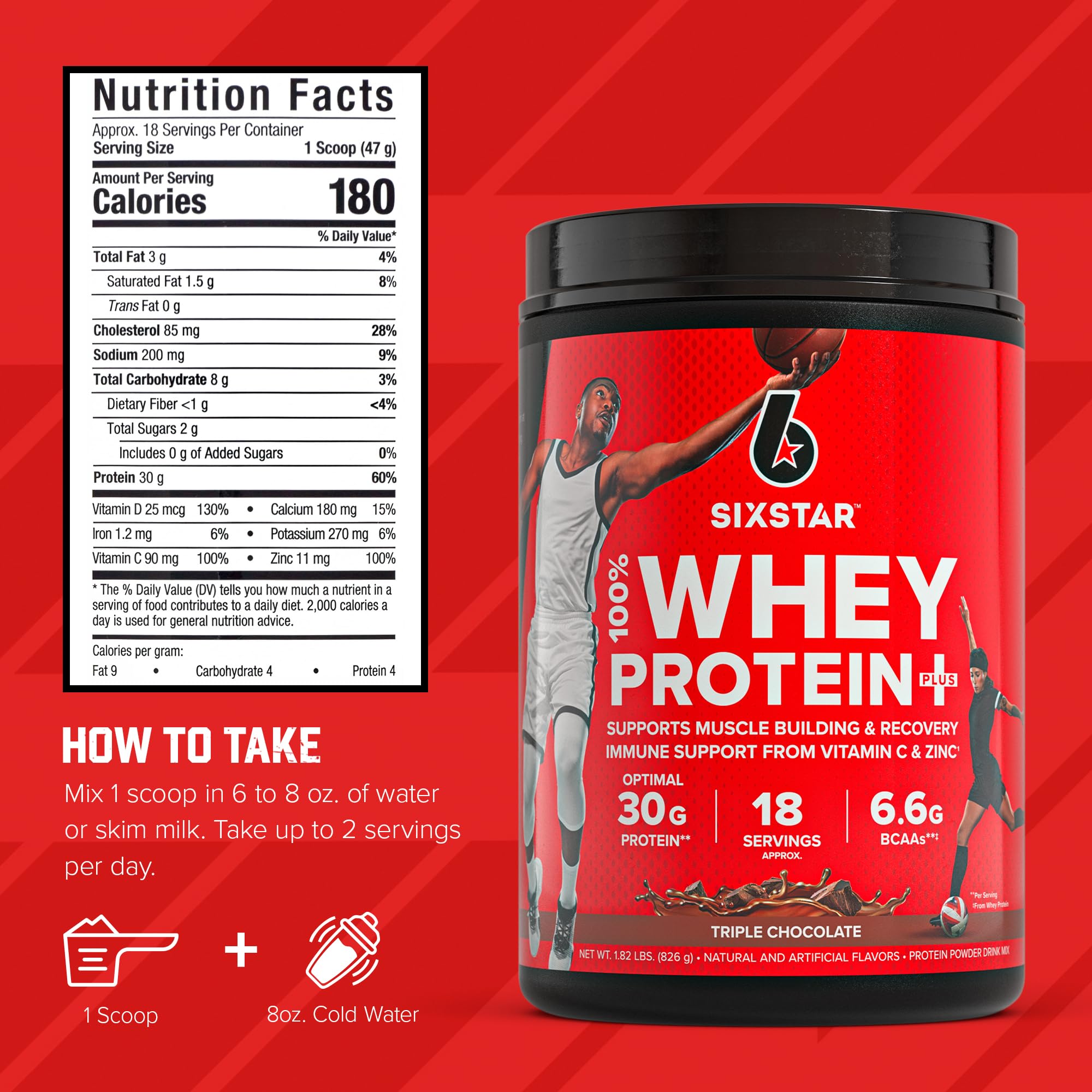 Foto 6 pulgar | Proteína En Polvo Six Star Whey Protein Plus 1.8 Libras - Venta Internacional.
