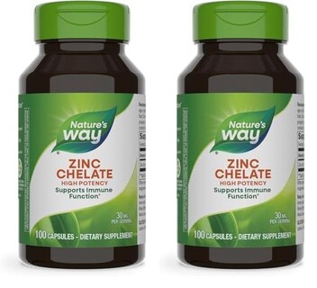 Foto 1 | Suplemento De Quelato De Zinc Nature's Way 30 Mg 100 Cápsulas X2 - Venta Internacional.