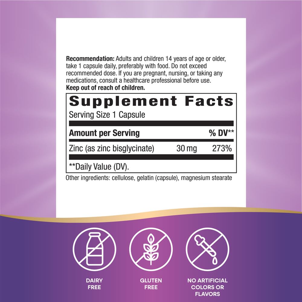 Foto 5 | Suplemento De Quelato De Zinc Nature's Way 30 Mg 100 Cápsulas X2 - Venta Internacional.
