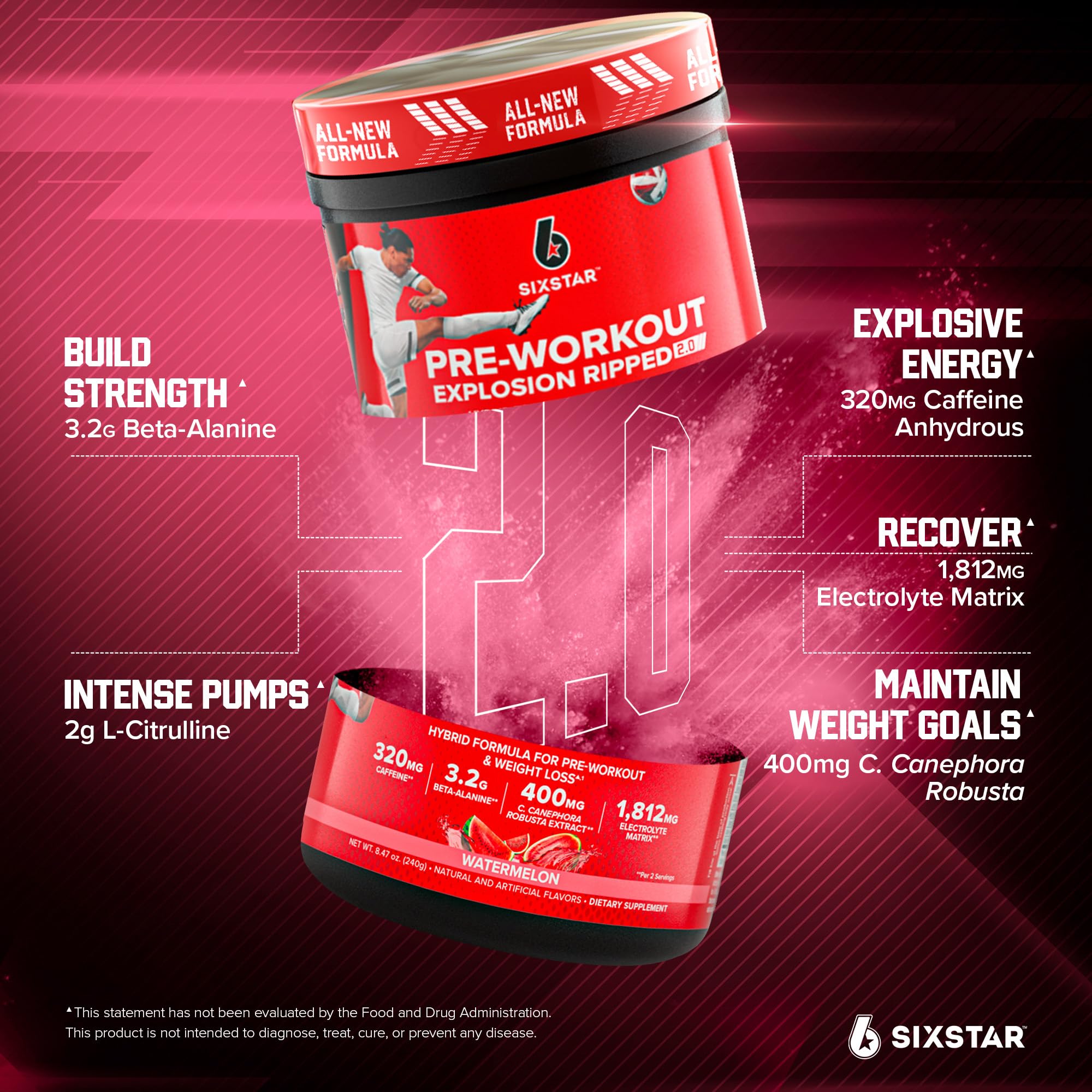 Foto 3 pulgar | Suplemento Previo Al Entrenamiento Six Star Pre-workout Explosion Watermelon - Venta Internacional.