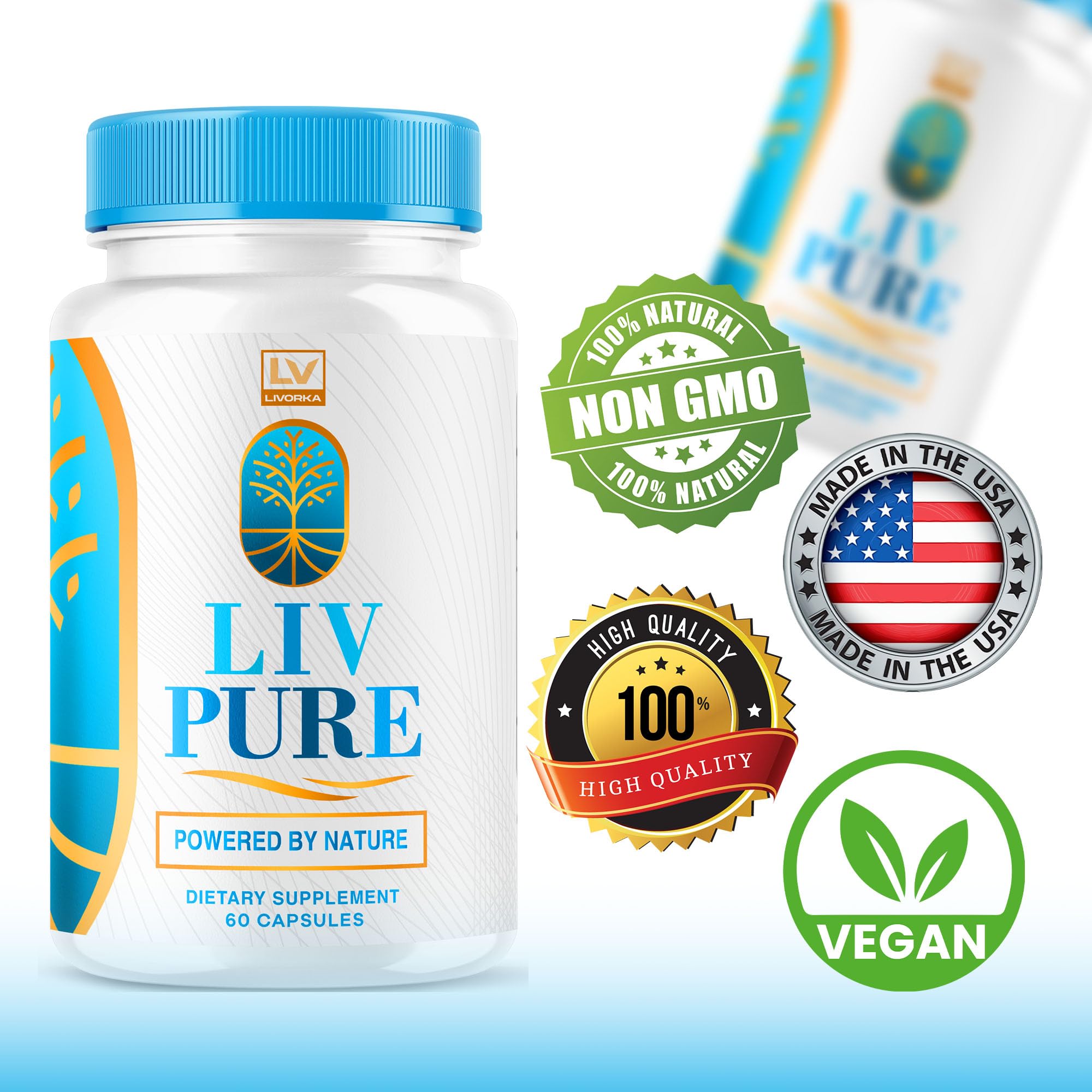 Foto 4 pulgar | Suplemento Livorka Liv Pure Capsules 180 Cápsulas 90 Días - Venta Internacional.