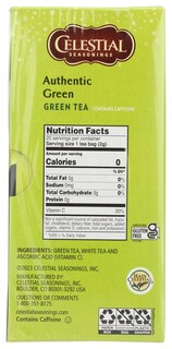 Foto 4 | Tea Celestial Seasonings Authentic Green, 20 Unidades (paquete De 6) - Venta Internacional.