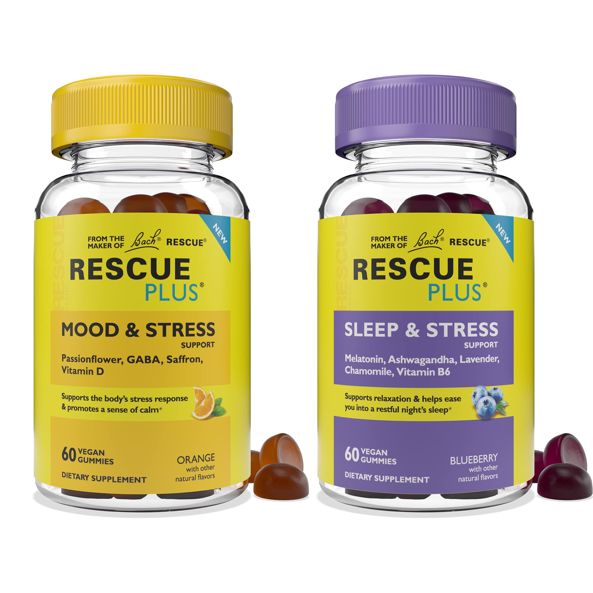 Foto 2 pulgar | Suplemento Bach Rescue Plus Gummy Day & Night 2 X 60 Unidades - Venta Internacional.