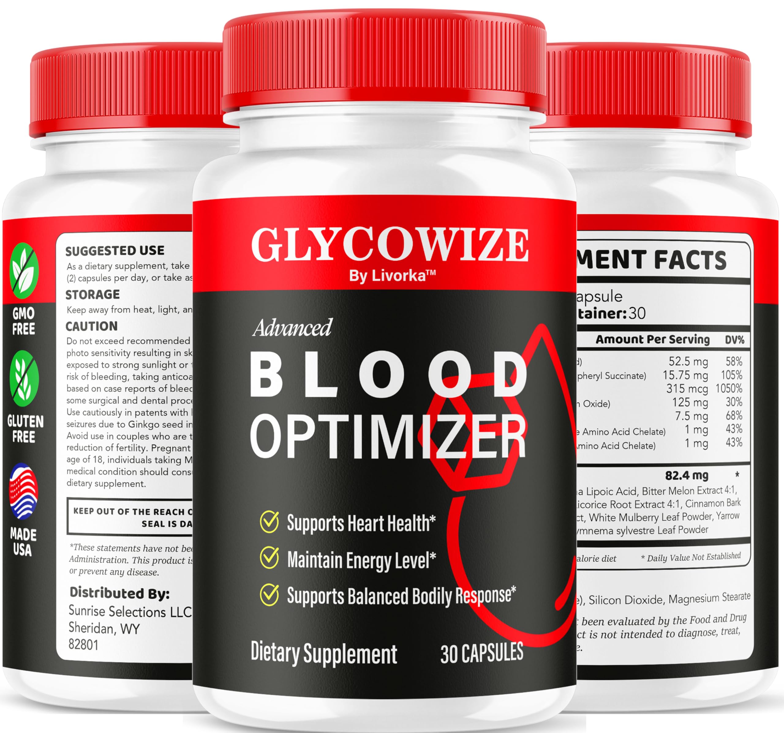 Foto 8 pulgar | Suplemento Glycowize Blood Optimizer 30 Cápsulas 1 Mes - Venta Internacional.