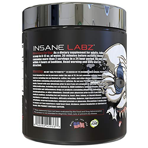 Foto 4 pulgar | Polvo Para Antes Del Entrenamiento, Insane Labz Psychotic Test, 30 Porciones - Venta Internacional.