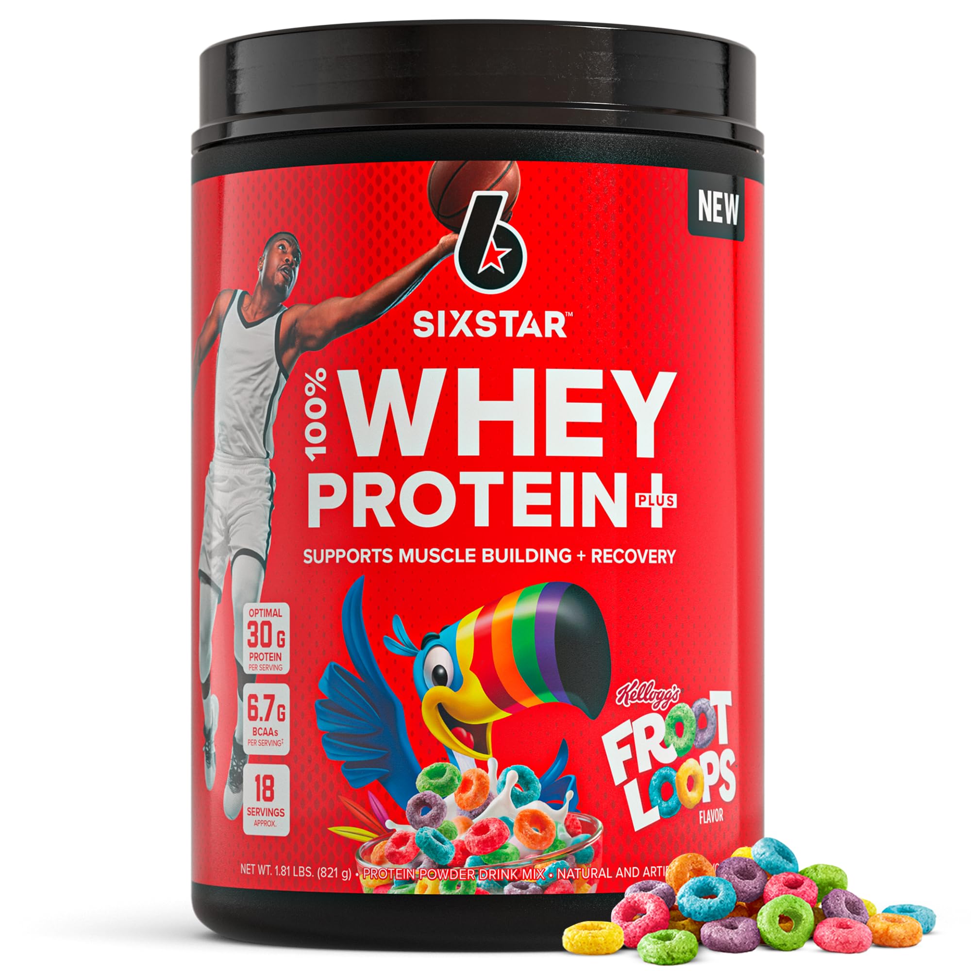 Foto 2 pulgar | Proteína En Polvo Six Star Whey Protein Plus 816 G Froot Loops - Venta Internacional.
