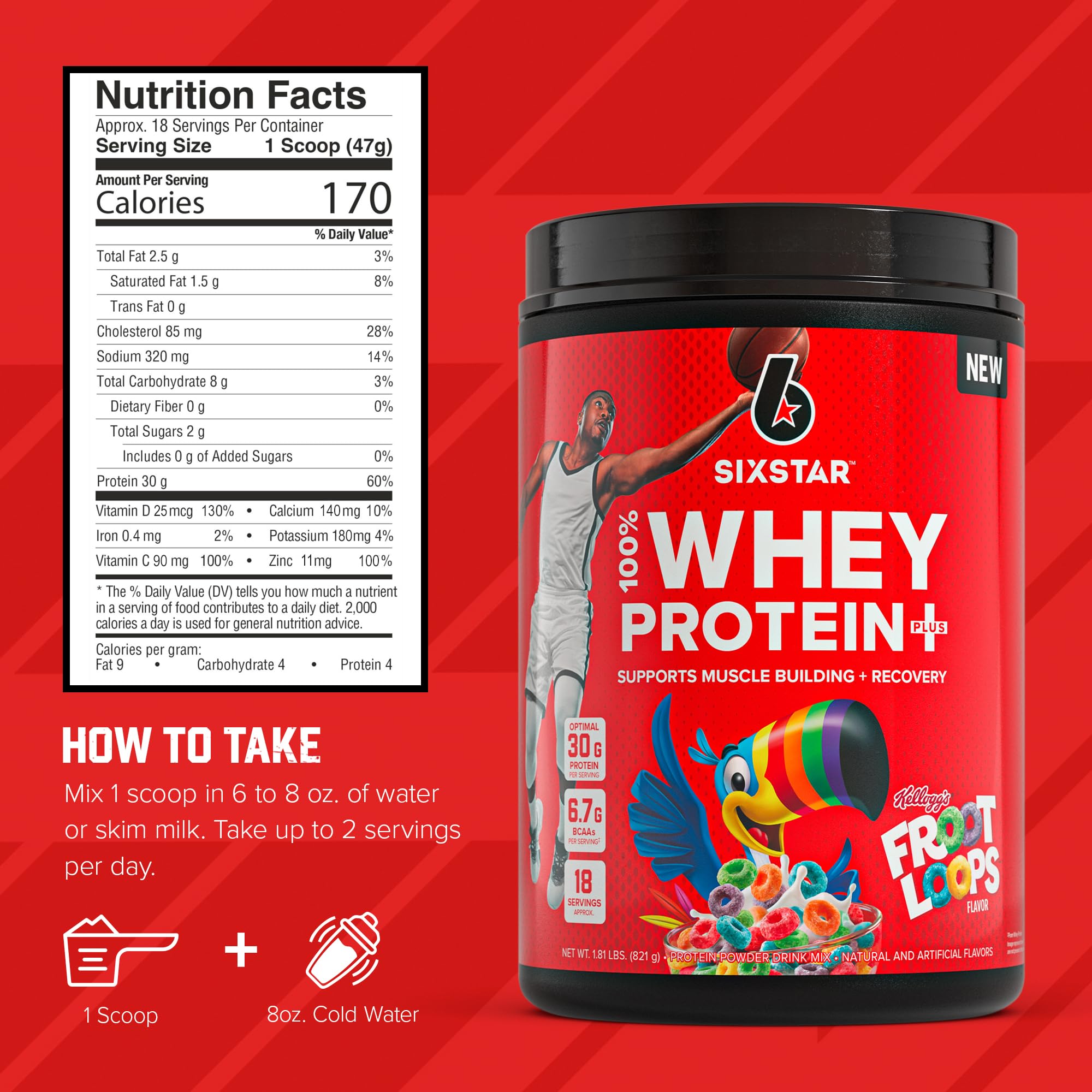Foto 6 pulgar | Proteína En Polvo Six Star Whey Protein Plus 816 G Froot Loops - Venta Internacional.