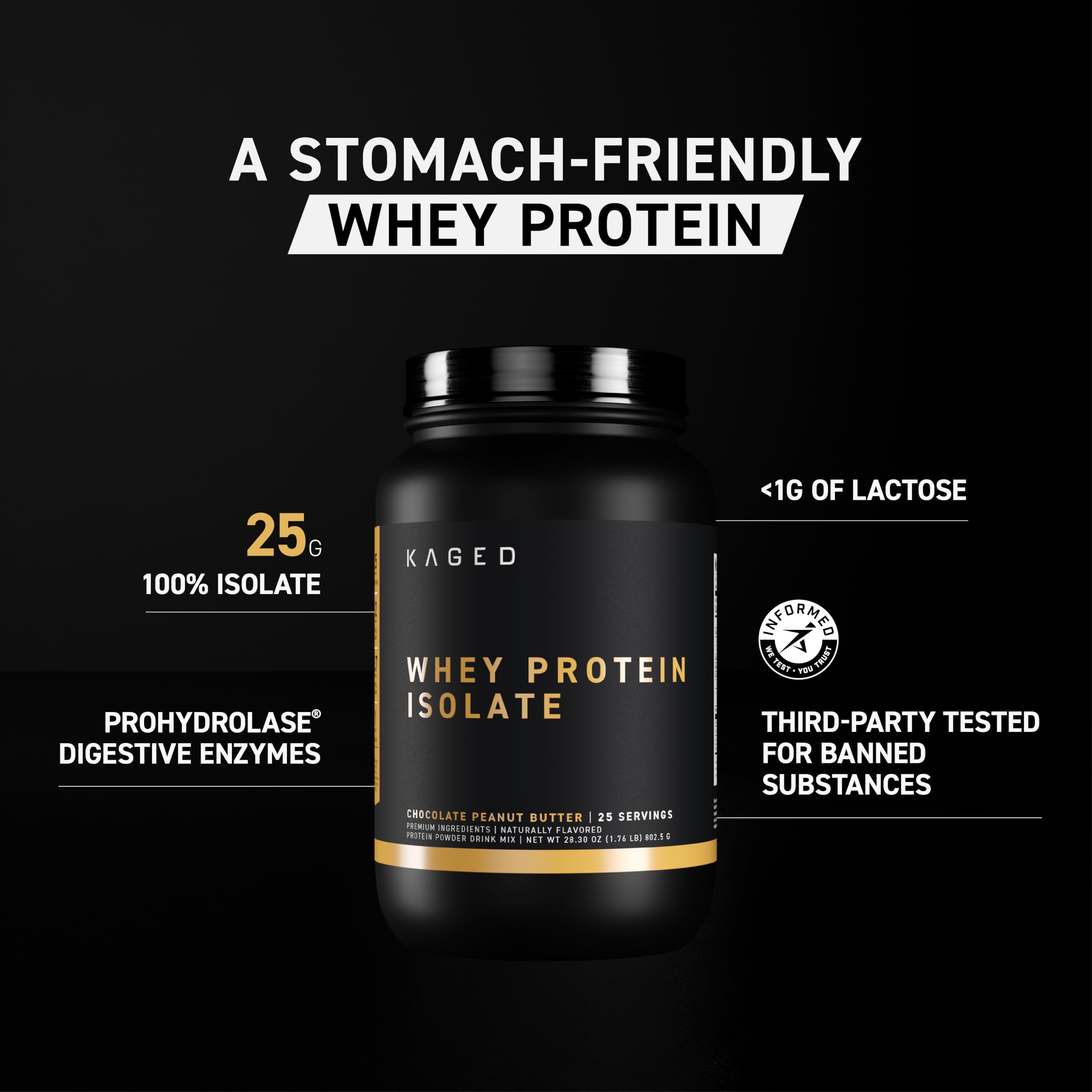 Foto 5 pulgar | Proteína En Polvo Kaged Whey Isolate Con Sabor A Vainilla, 2.2 Libras - Venta Internacional.