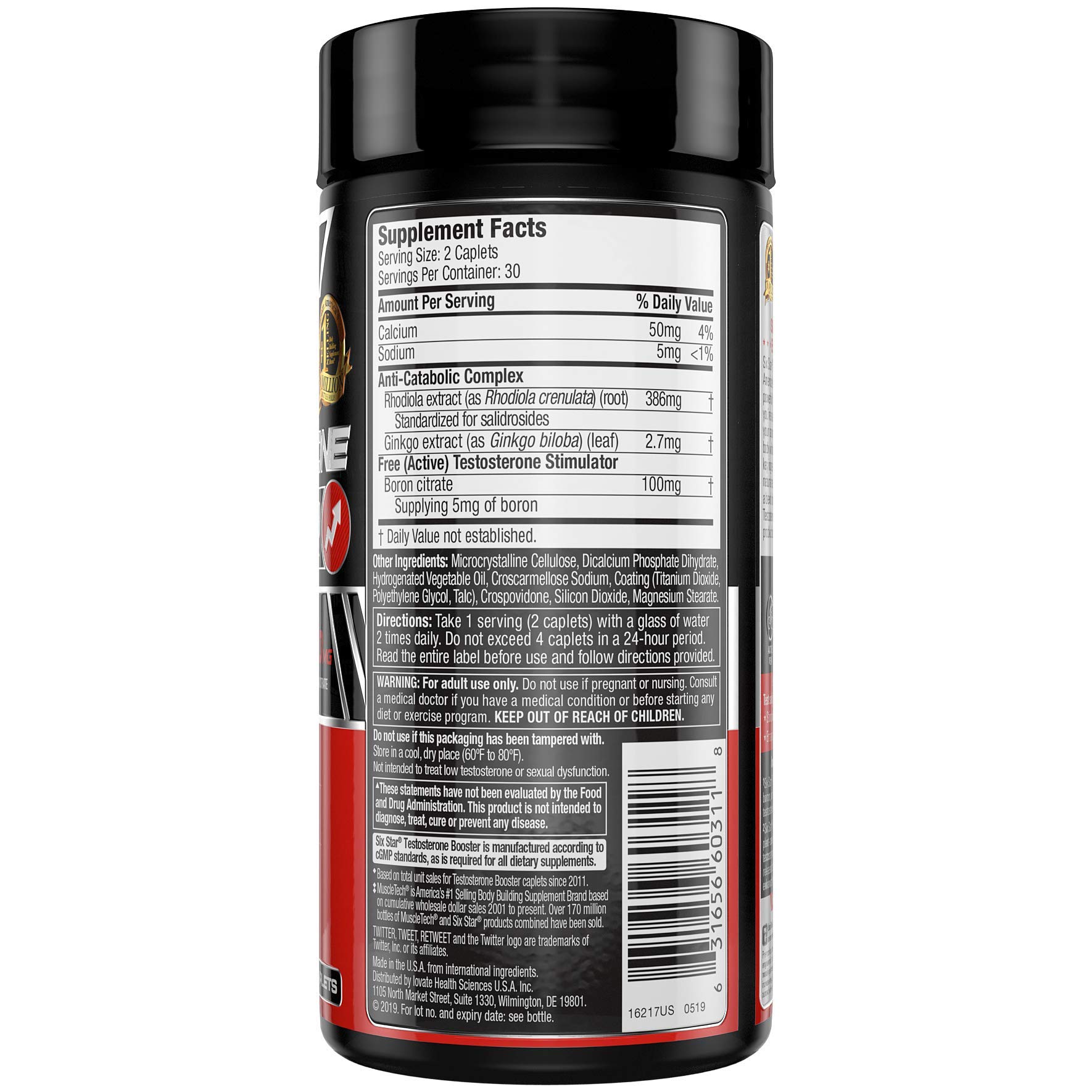 Foto 7 pulgar | Testosterone Booster Six Star Pro Nutrition Test 60 Píldoras - Venta Internacional.