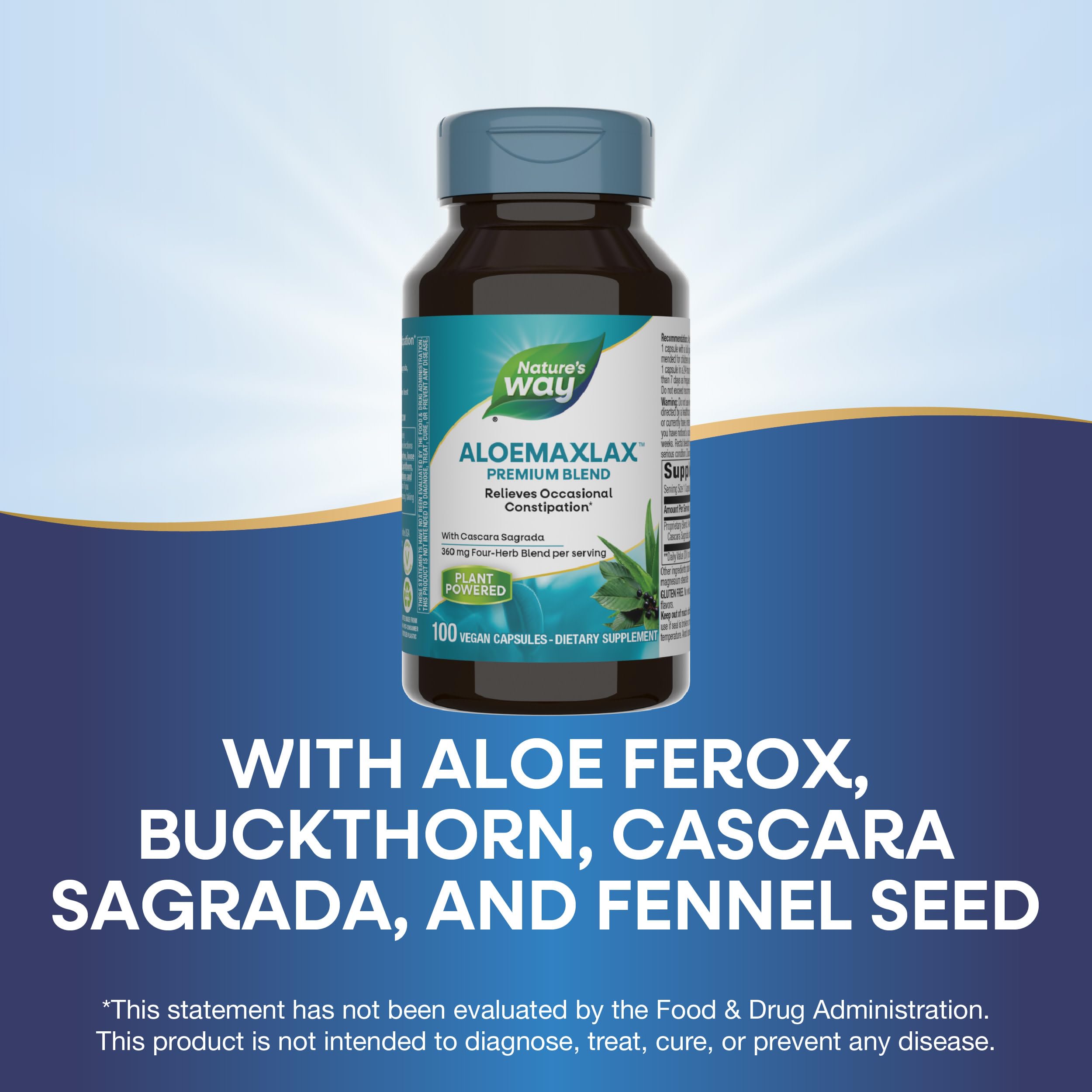 Foto 5 pulgar | Suplemento Nature's Way Aloemaxlax 100 Cápsulas Veganas - Venta Internacional.