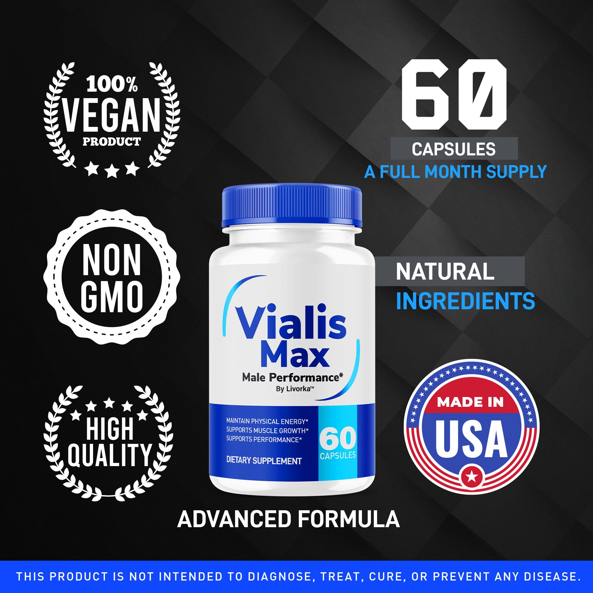 Foto 5 pulgar | Píldoras Vialis Max Para Hombres (paquete De 5) 300 Cápsulas Durante 5 Meses - Venta Internacional.