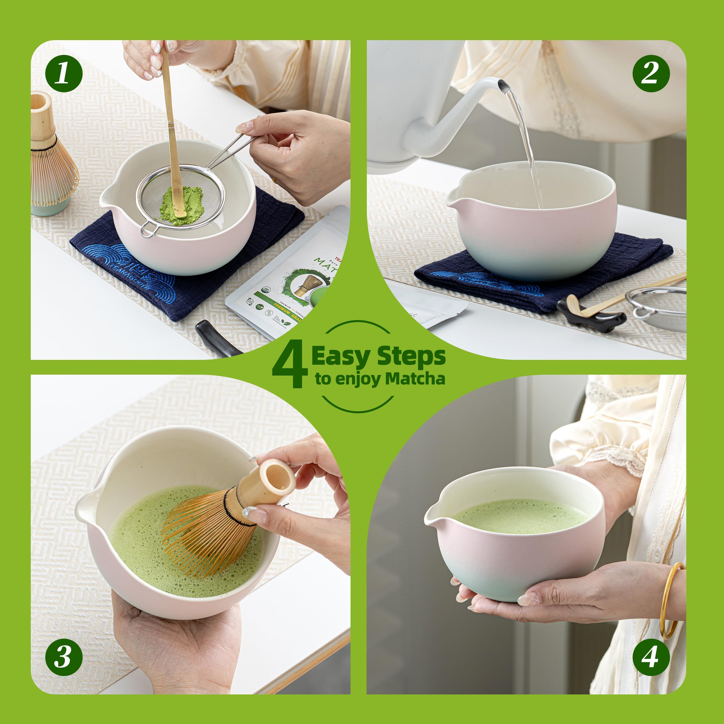 Foto 5 pulgar | Set De Batidores Para Matcha Teanagoo Ceremony Matcha Kit Pink 510 Ml - Venta Internacional.