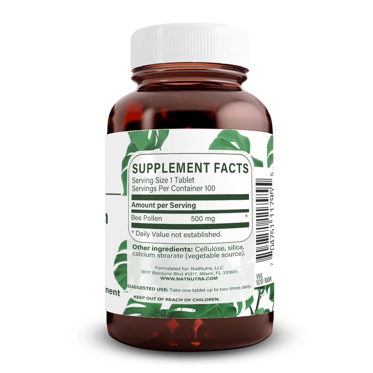 Foto 2 | Suplemento Natural De Polen De Abeja Nutra 500 Mg 100 Comprimidos - Venta Internacional.