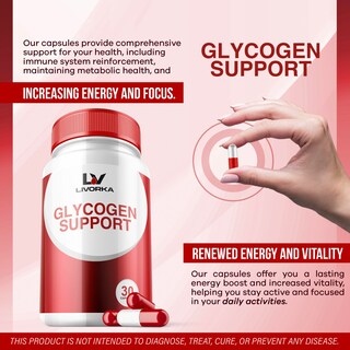 Foto 2 | Suplemento Livorka Glucogen Support Advanced Formula 60 Cápsulas - Venta Internacional.