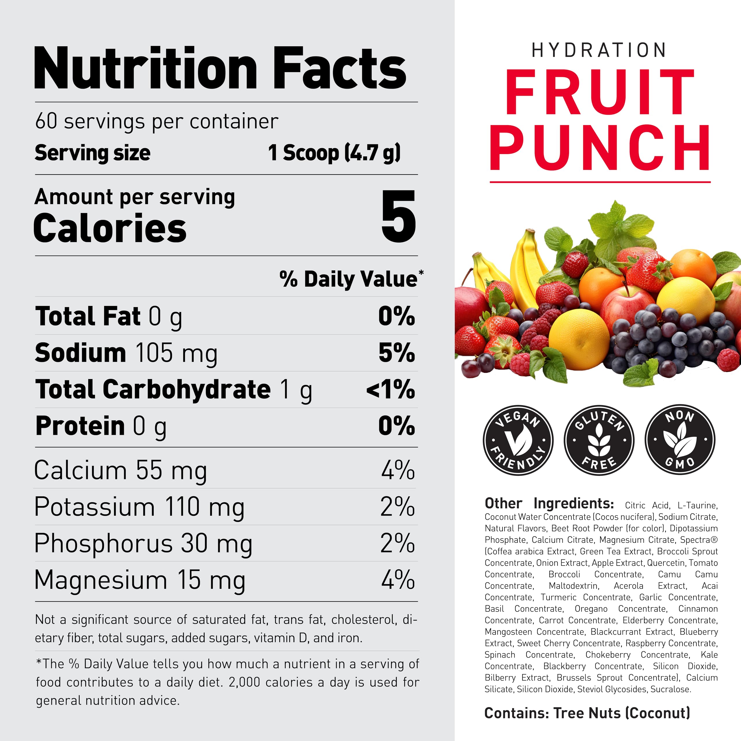 Foto 3 | Polvo De Hidratación Electrolítica Kaged Hydracharge Fruit Punch 60s - Venta Internacional.