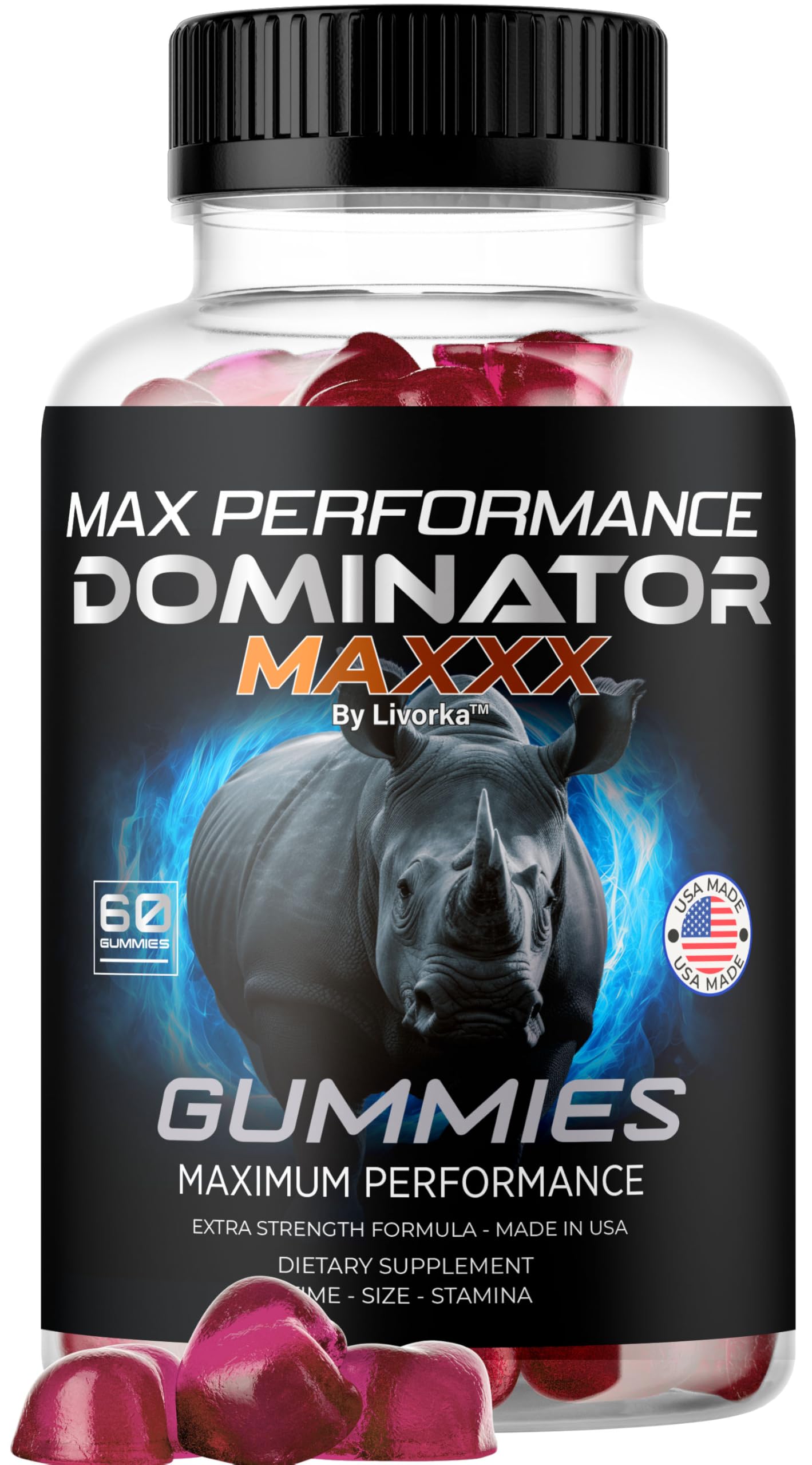 Foto 1 | Gomitas Livorka Dominator Maxx Para Hombre, 60 Gomitas - Venta Internacional.