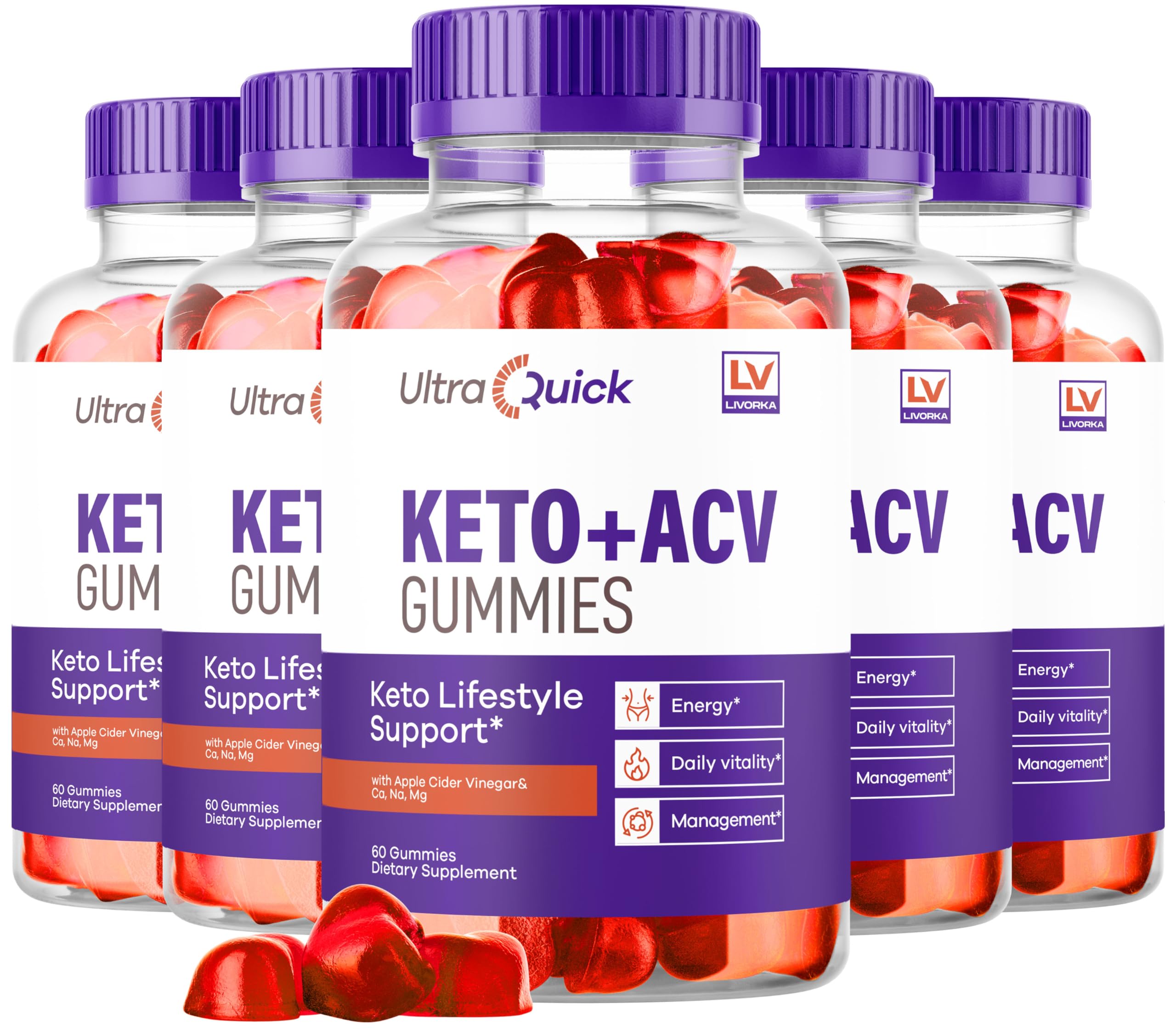 Foto 2 pulgar | Gomitas Ultra Quick Keto Acv (paquete De 5), 300 Gomitas Para 5 Meses - Venta Internacional.