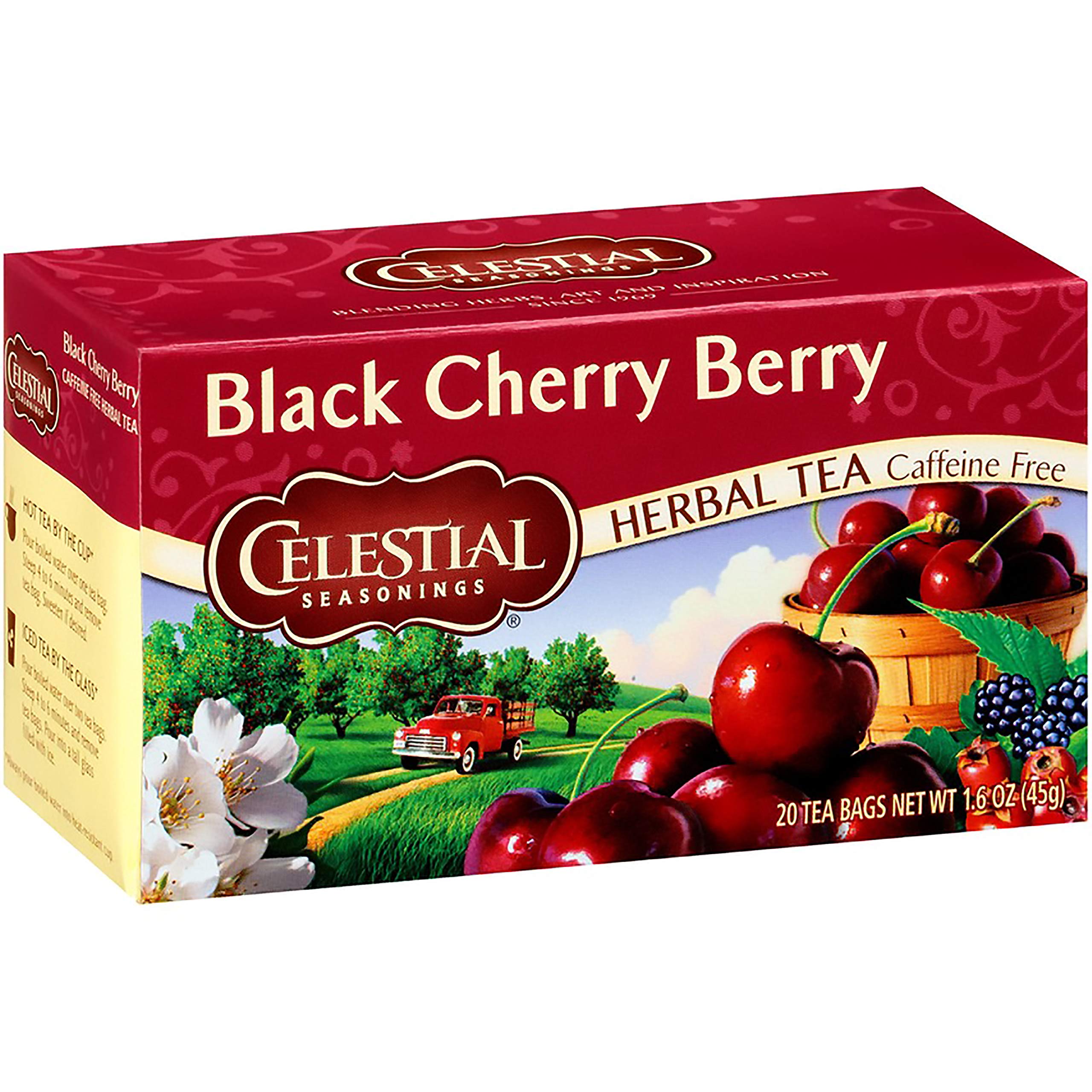 Foto 2 pulgar | Tea Celestial Seasonings Black Cherry Berry 20 Bolsitas - Venta Internacional.
