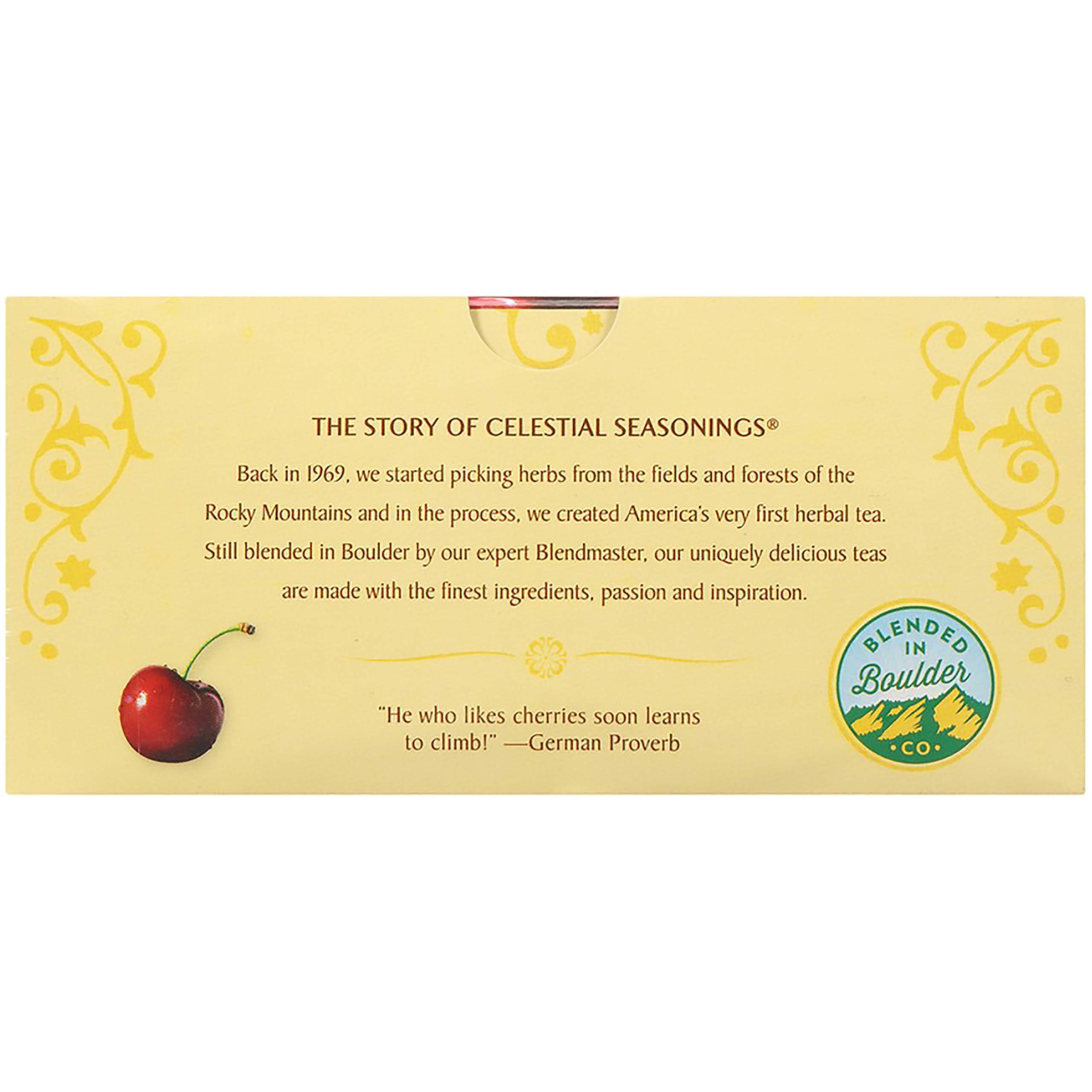 Foto 4 pulgar | Tea Celestial Seasonings Black Cherry Berry 20 Bolsitas - Venta Internacional.