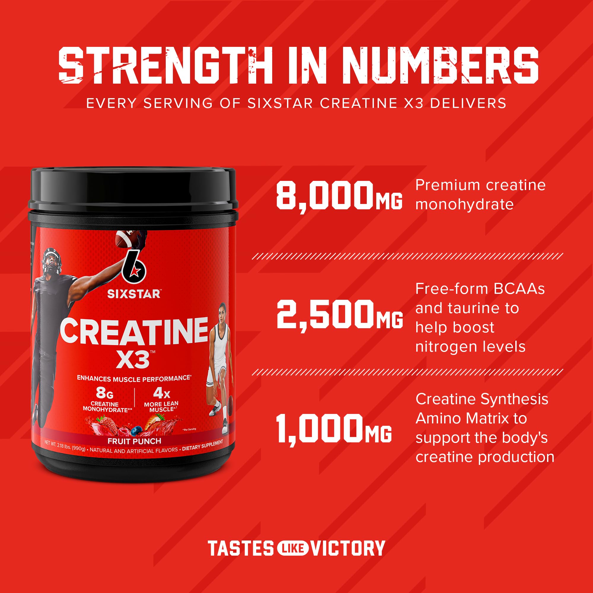 Foto 4 pulgar | Creatina En Polvo Six Star Creatine X3 Fruit Punch 30 Porciones - Venta Internacional.