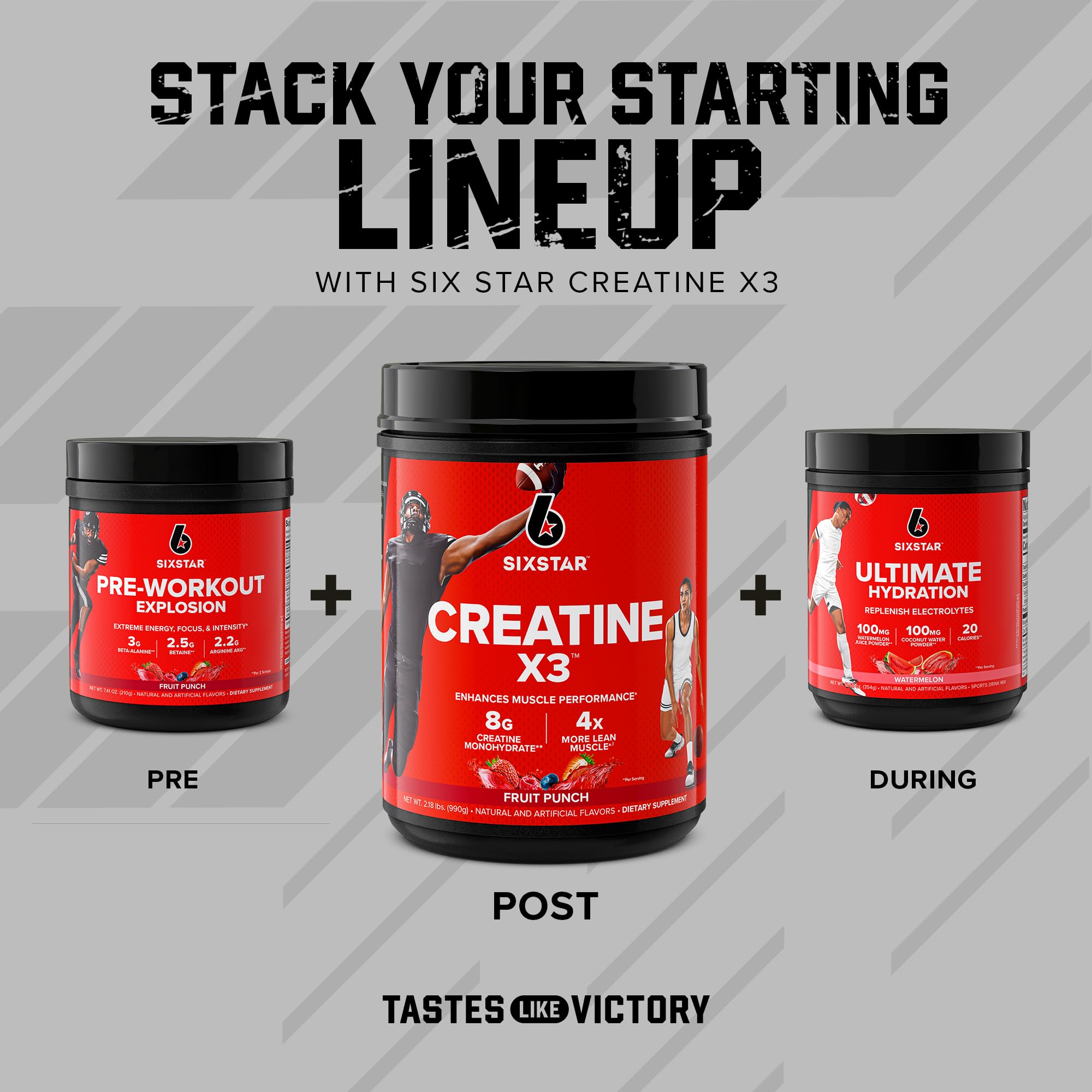 Foto 7 pulgar | Creatina En Polvo Six Star Creatine X3 Fruit Punch 30 Porciones - Venta Internacional.