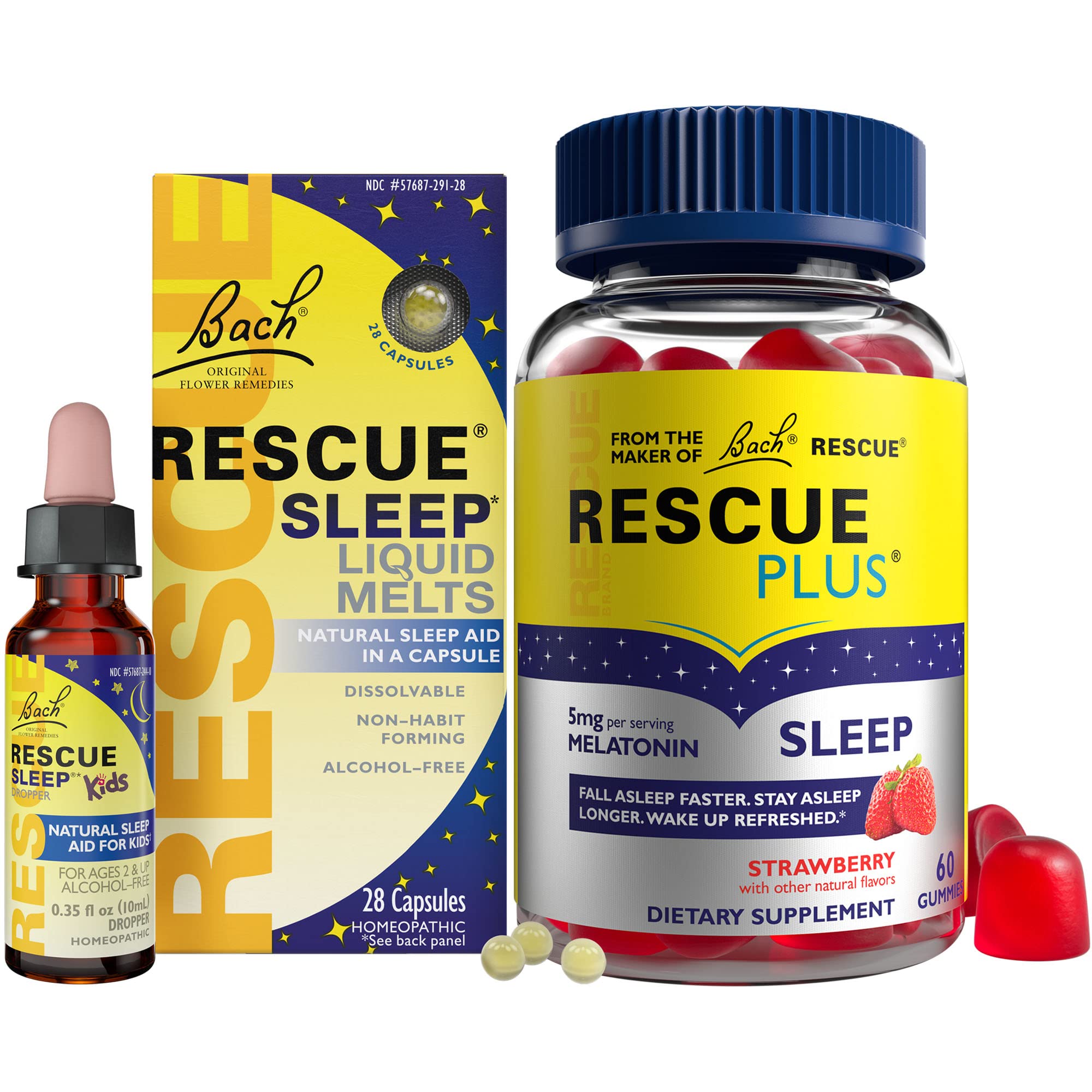 Foto 2 pulgar | Paquete De Ayuda Para Dormir Rescue Nighttime Con Bach Sleep Kids - Venta Internacional.
