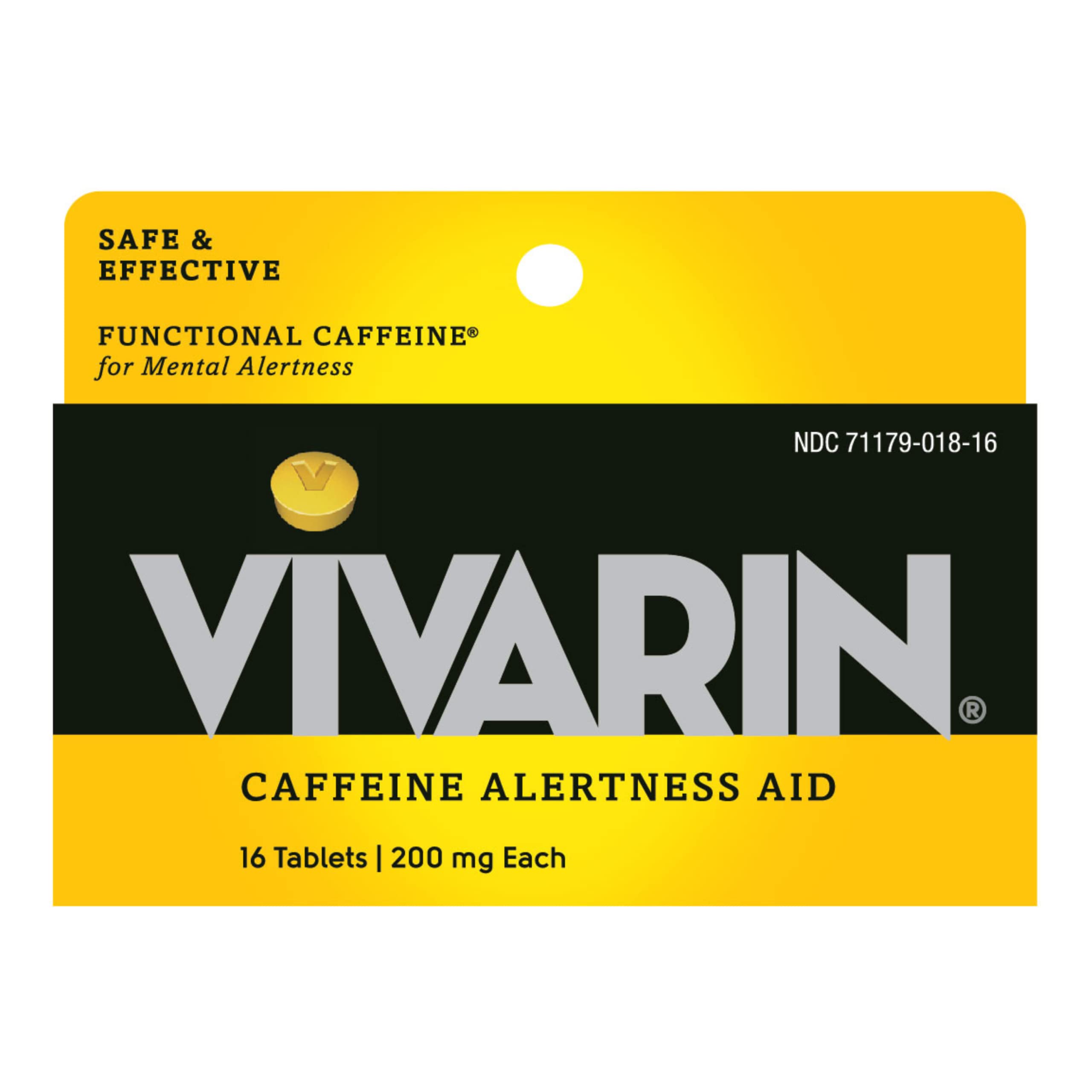 Foto 2 pulgar | Píldoras De Cafeína Vivarin, 200 Mg, Suplemento Energético De Cafeína, 16 Tabletas - Venta Internacional.