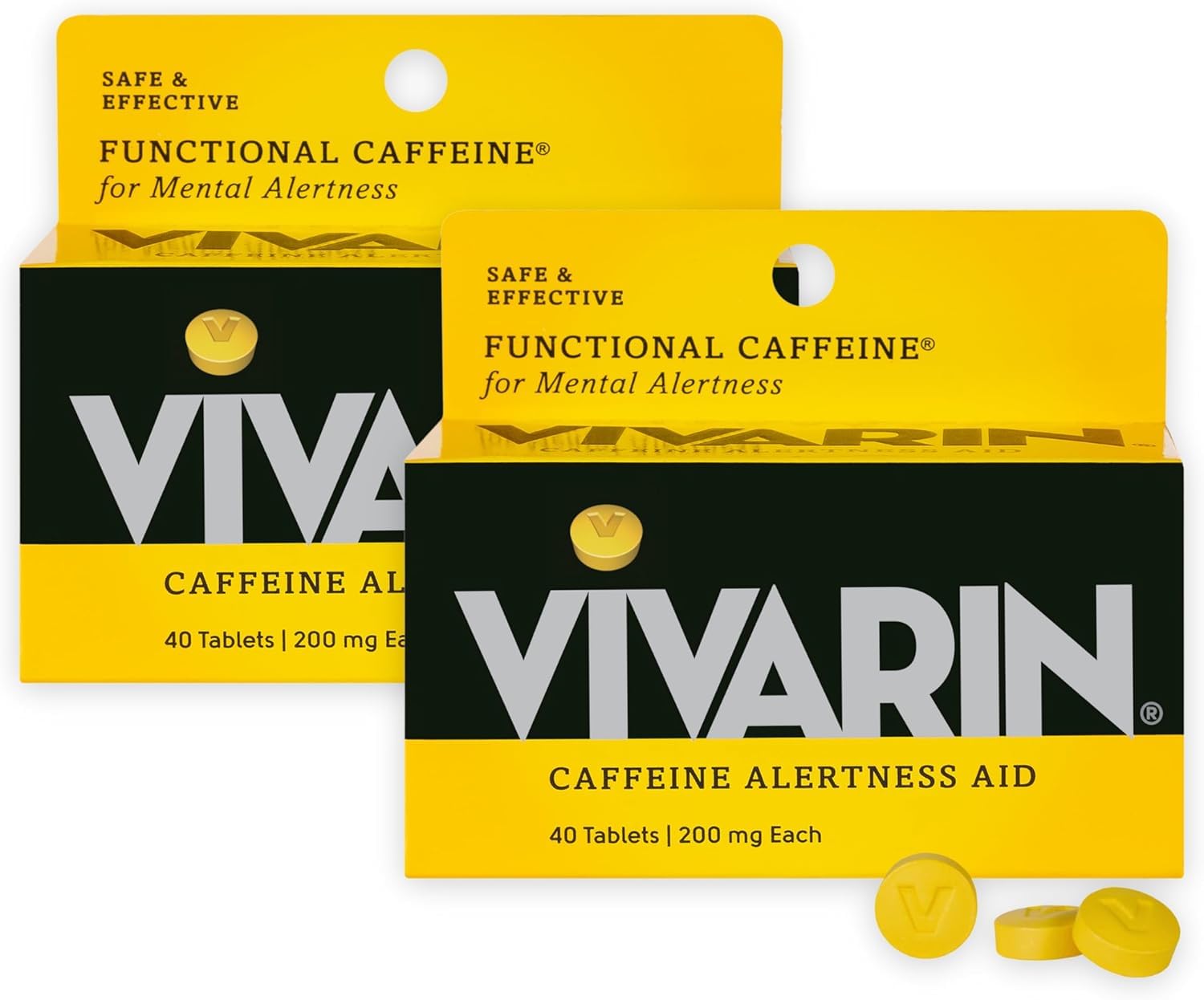 Foto 2 pulgar | Píldoras De Cafeína Vivarin, 200 Mg, Suplemento Energético De Cafeína, 40 Tabletas - Venta Internacional.