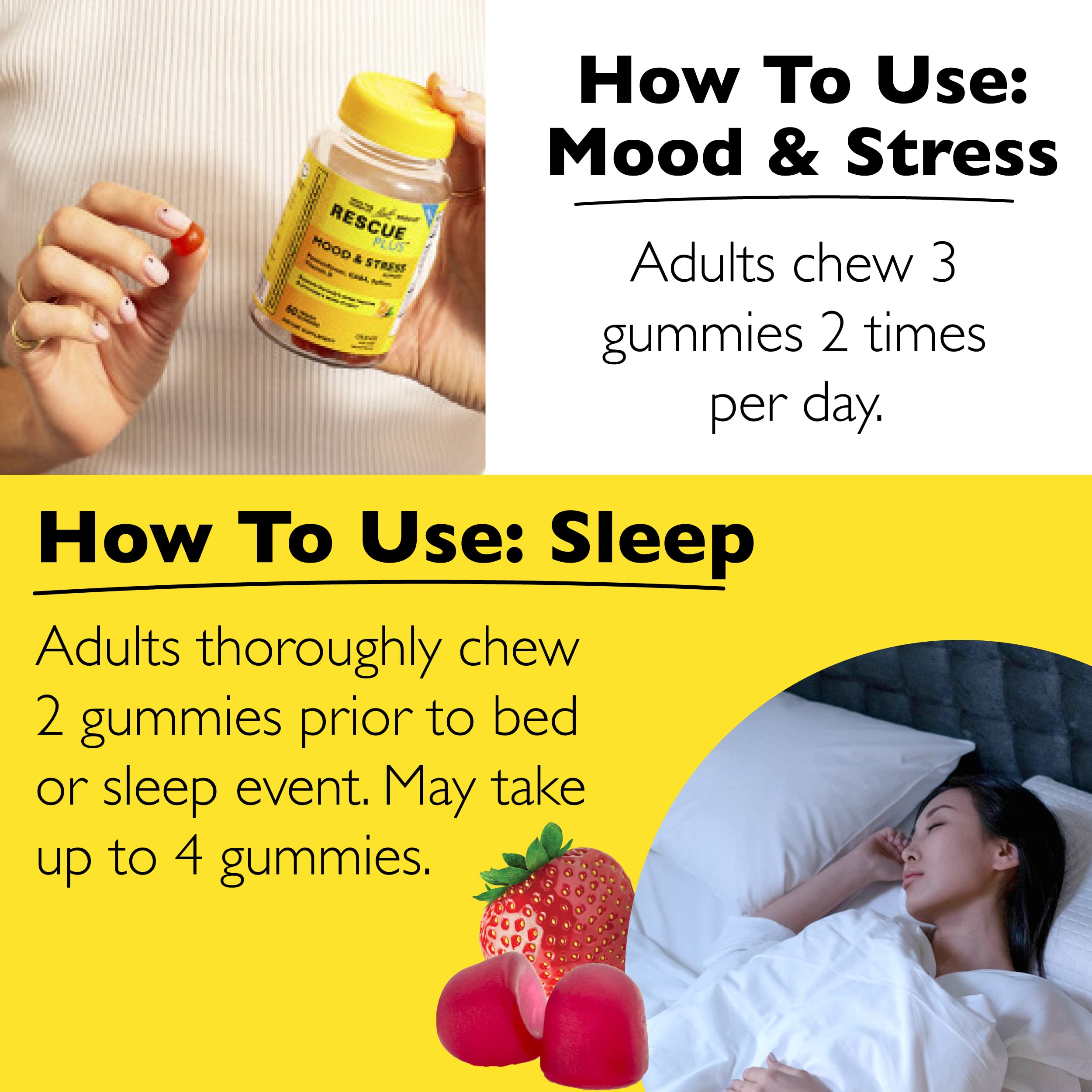 Foto 5 pulgar | Suplementos Dietéticos Rescue Bach Gummies Sleep, 60 Unidades, 2 Unidades - Venta Internacional.