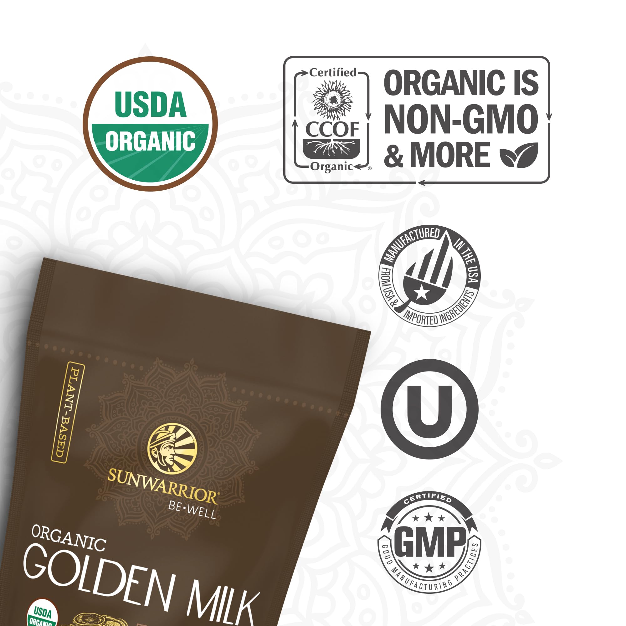 Foto 4 pulgar | Leche Dorada En Polvo Sunwarrior Organic 90 G (30 Srv) - Venta Internacional.