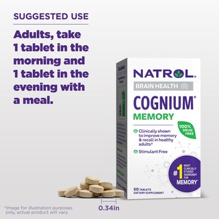 Foto 6 | Suplemento Natrol Cognium Memory Silk Protein 100 Mg 60 Comprimidos - Venta Internacional