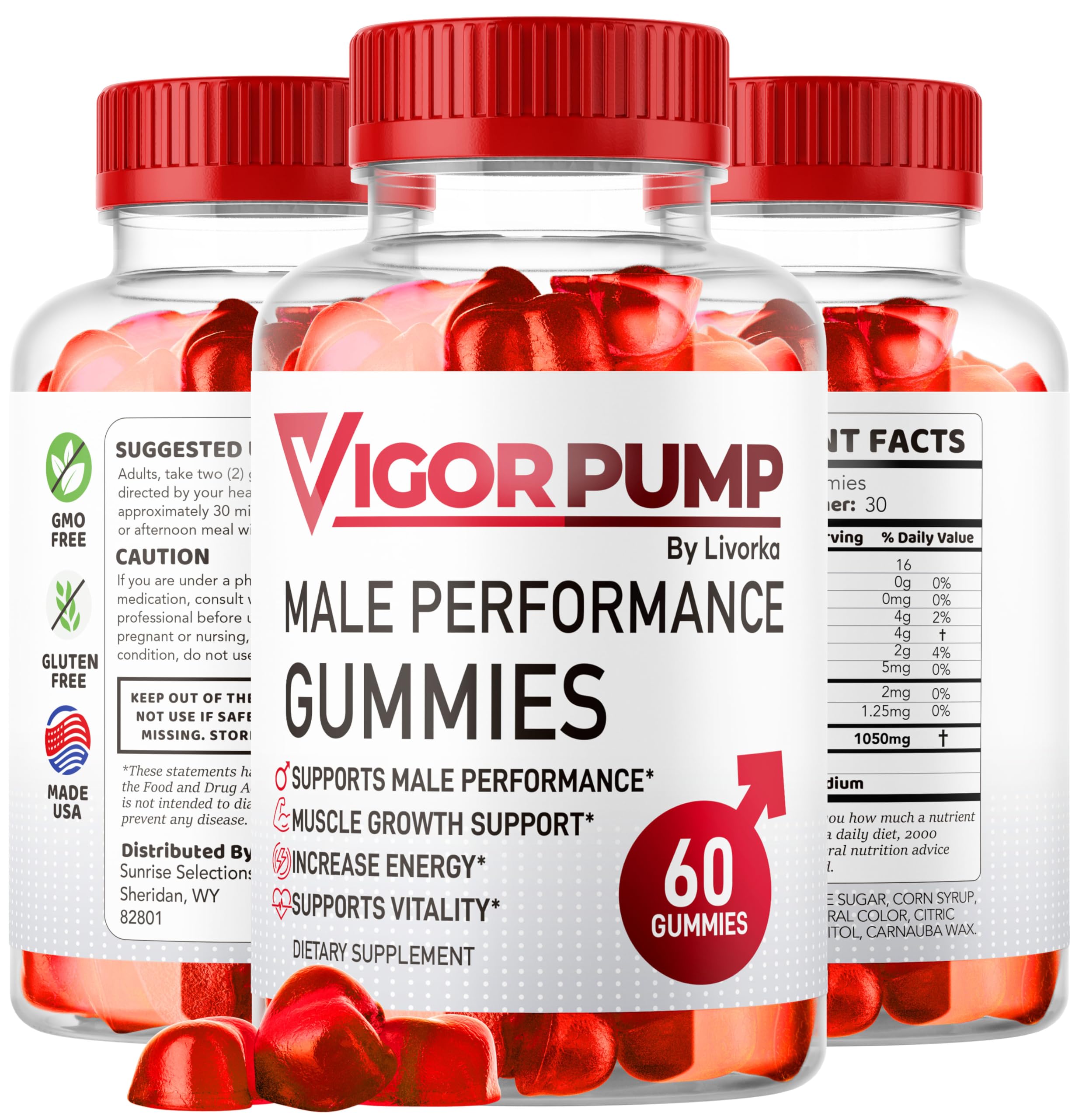Foto 6 pulgar | Suplemento Gomitas Livorka Vigorpump Male 60 Unidades - Venta Internacional.