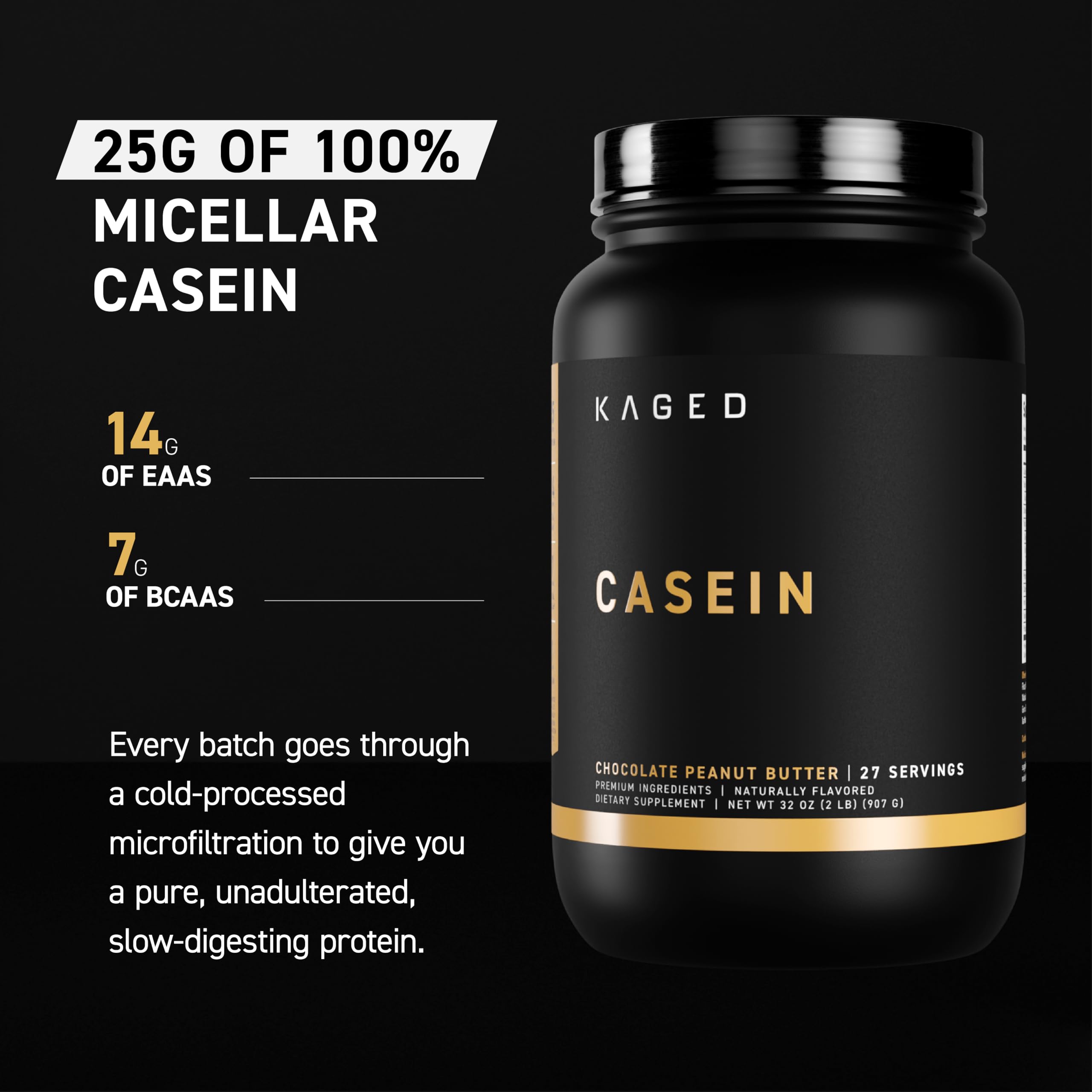 Foto 4 pulgar | Crema De Cacahuete De Chocolate Kaged Premium Con Proteína De Caseína En Polvo - Venta Internacional.