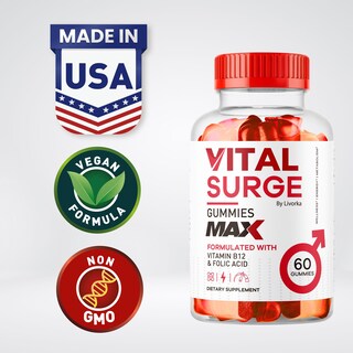 Foto 2 | Gomitas Vital Surge Male Performance 1050 Mg 60 Unidades - Venta Internacional.